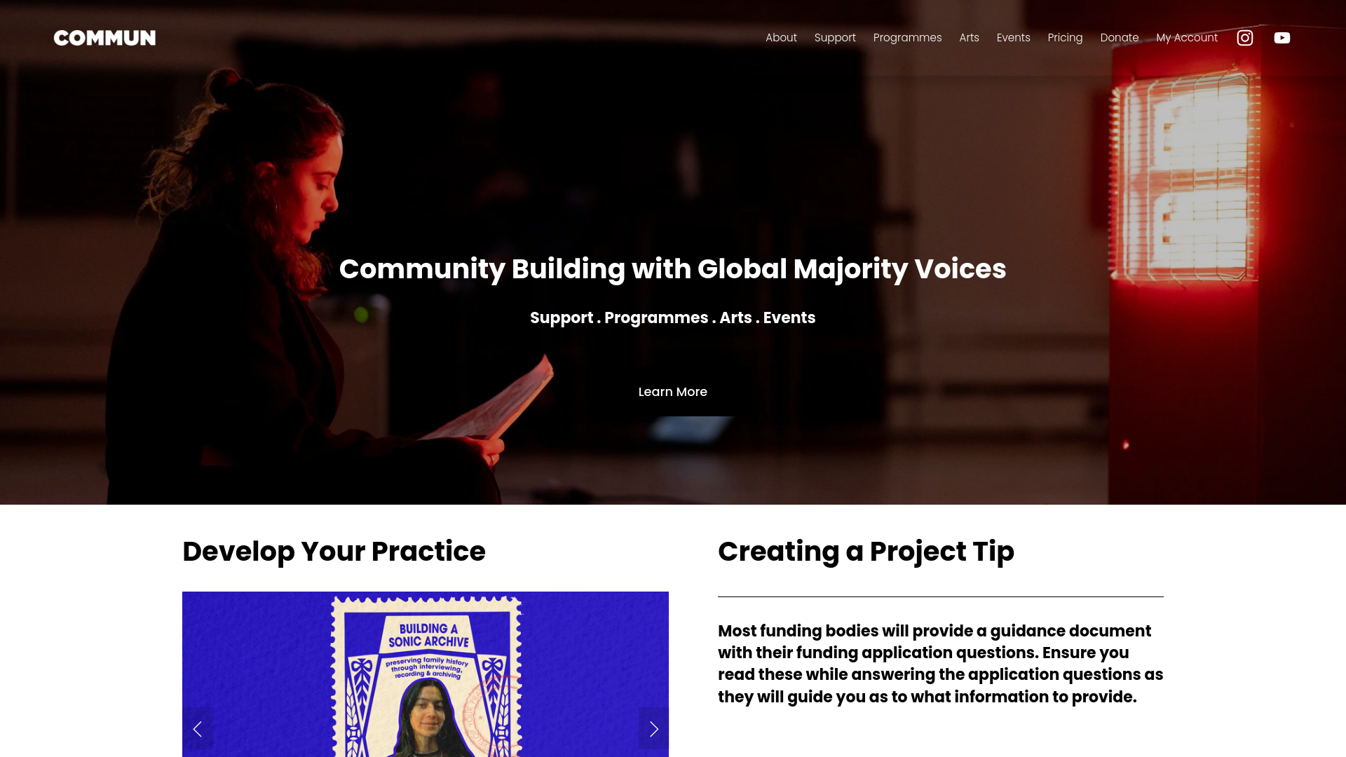 Website screenshot