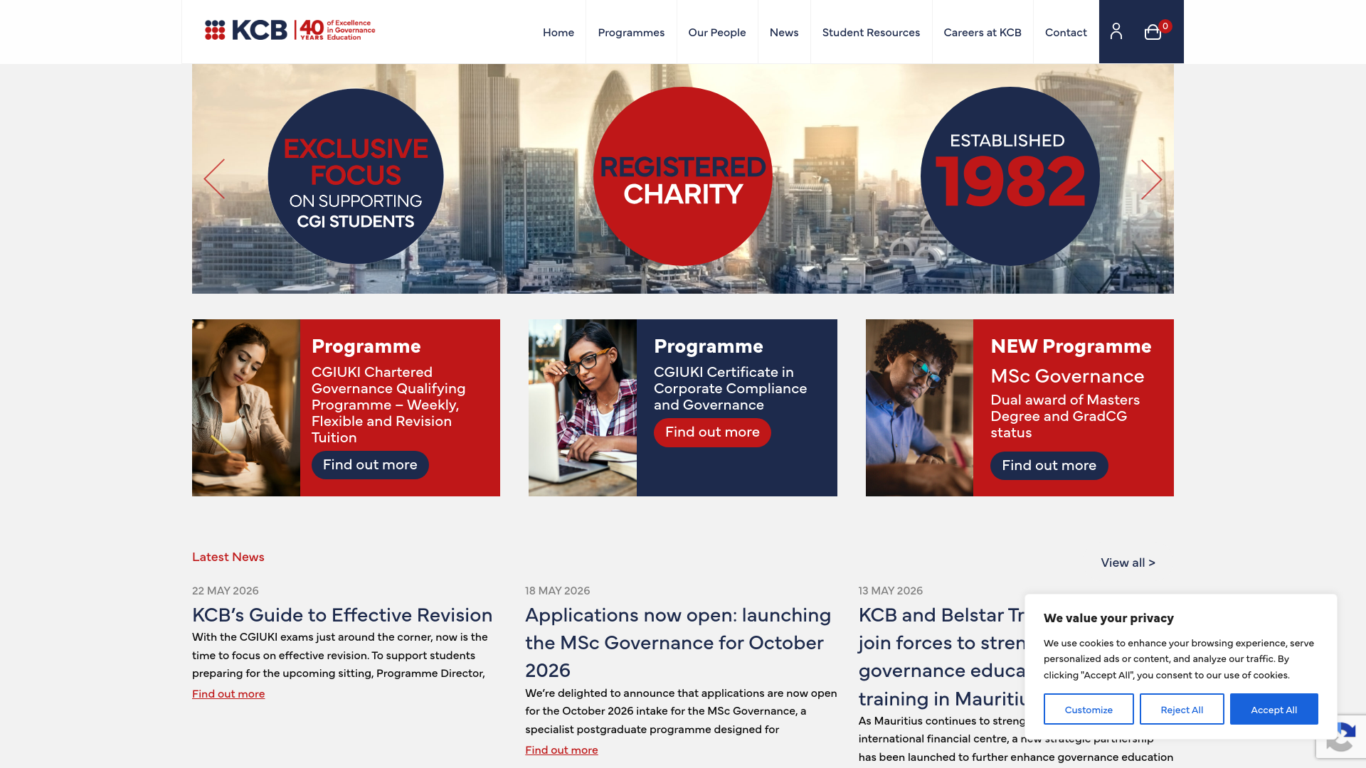 Website screenshot