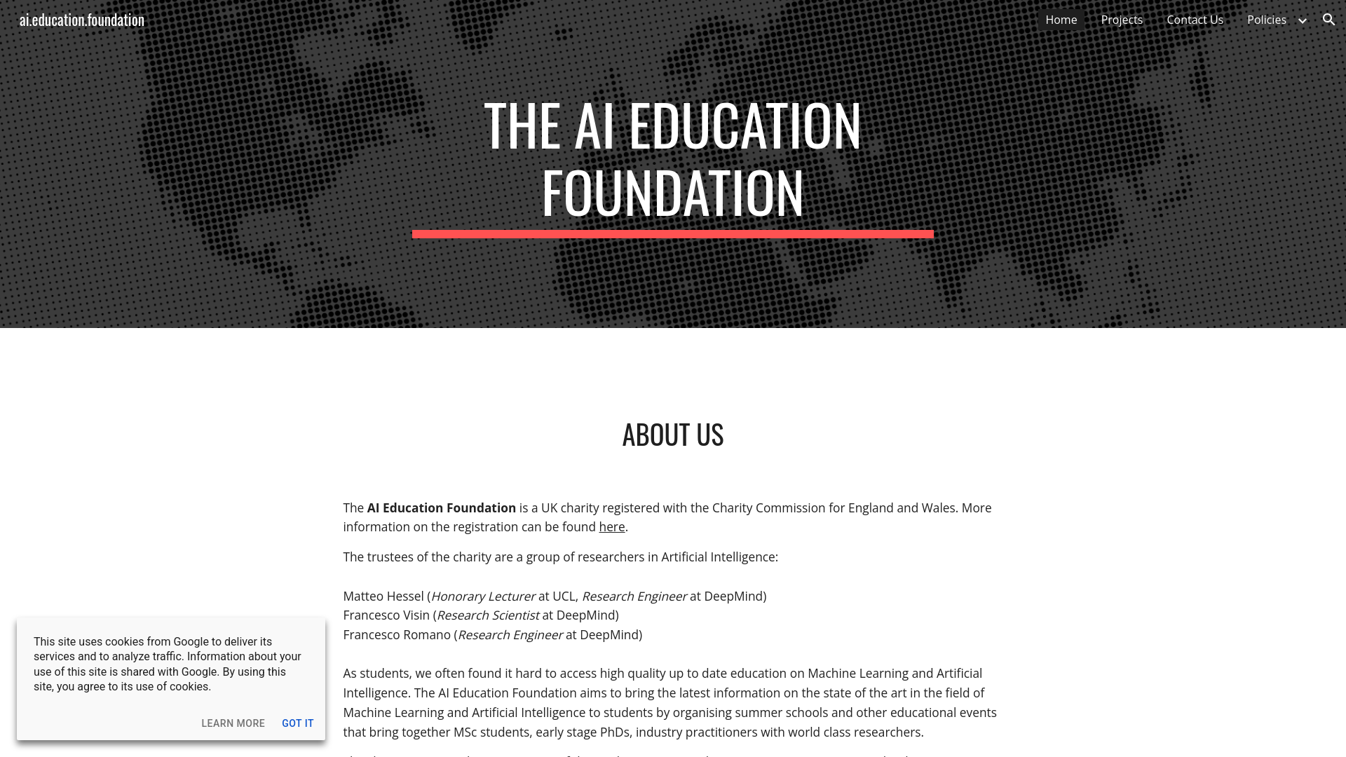 Website screenshot