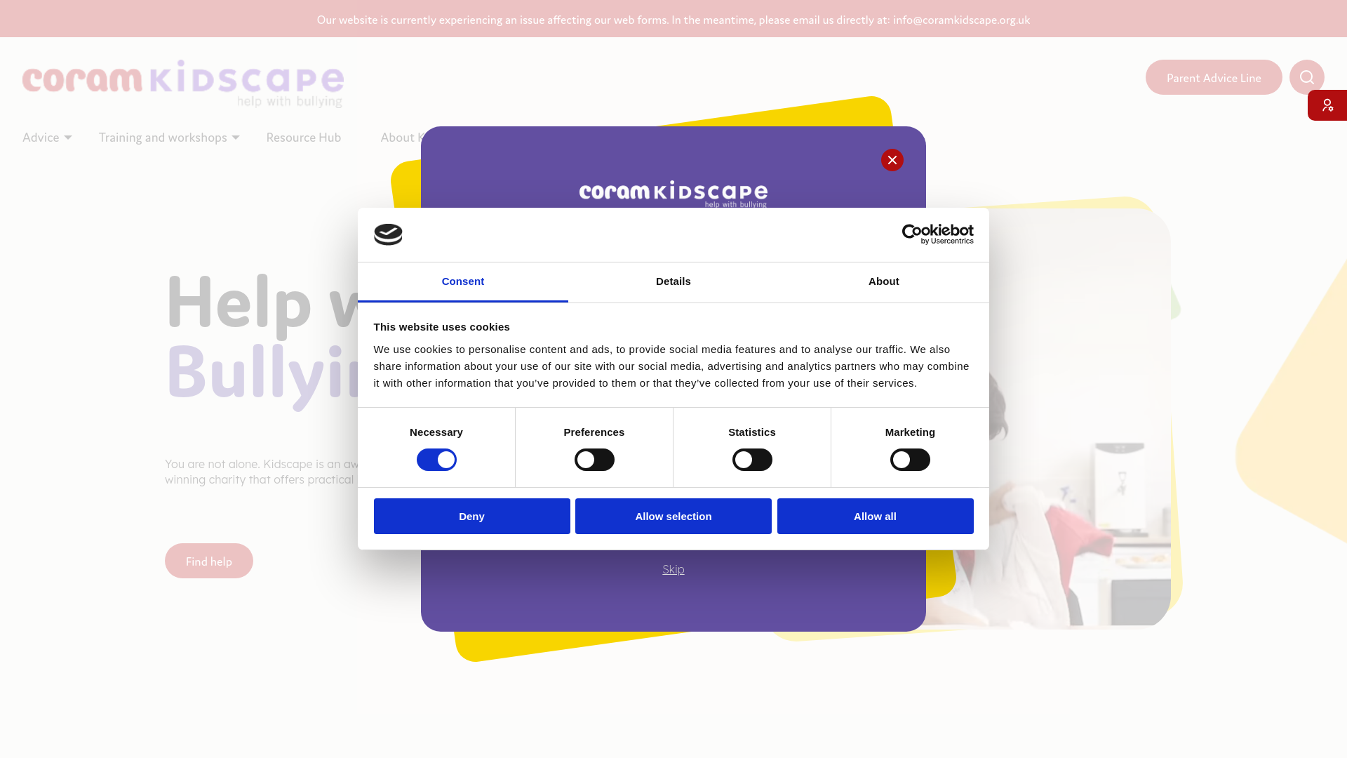 Website screenshot
