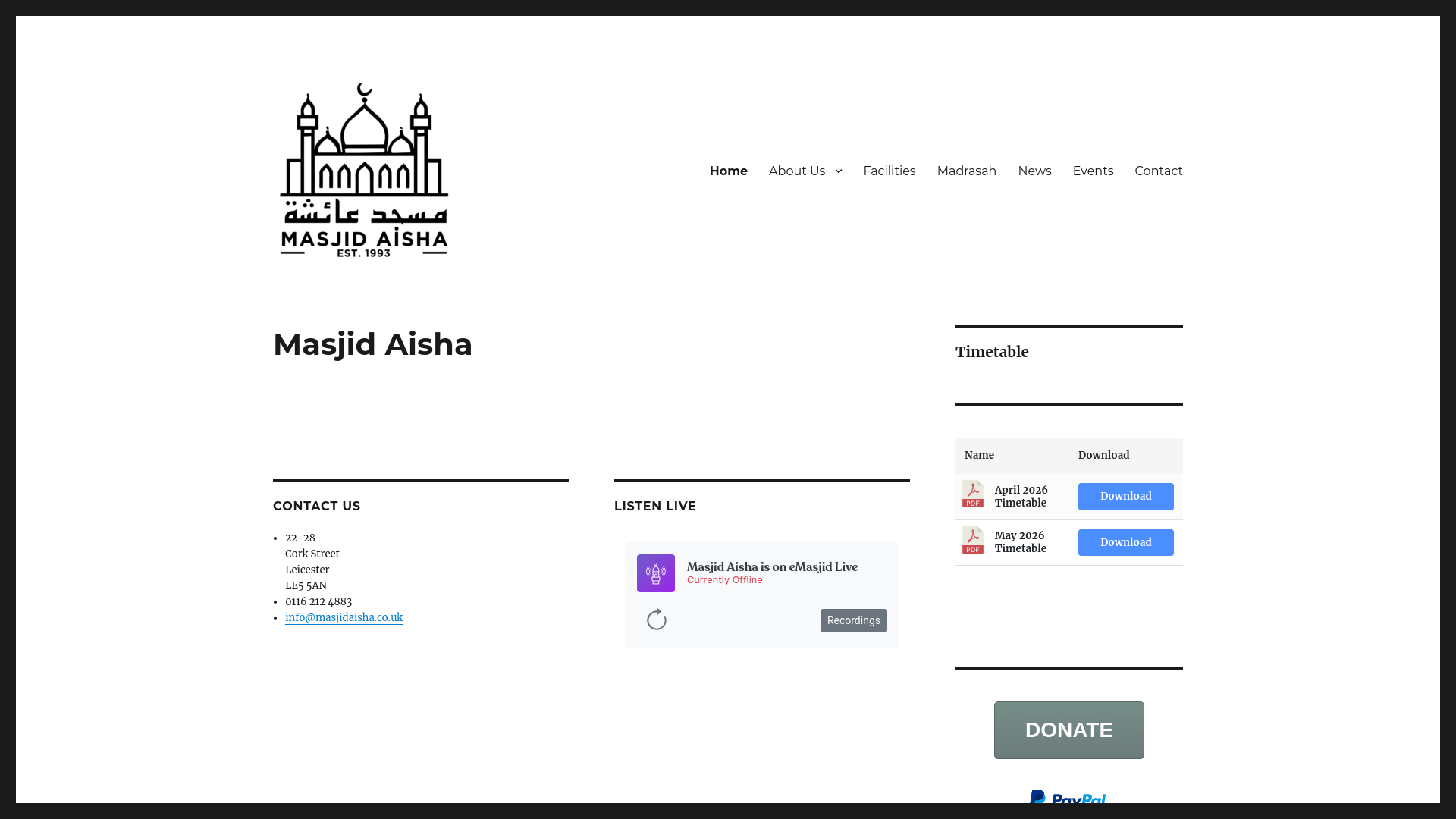 Website screenshot