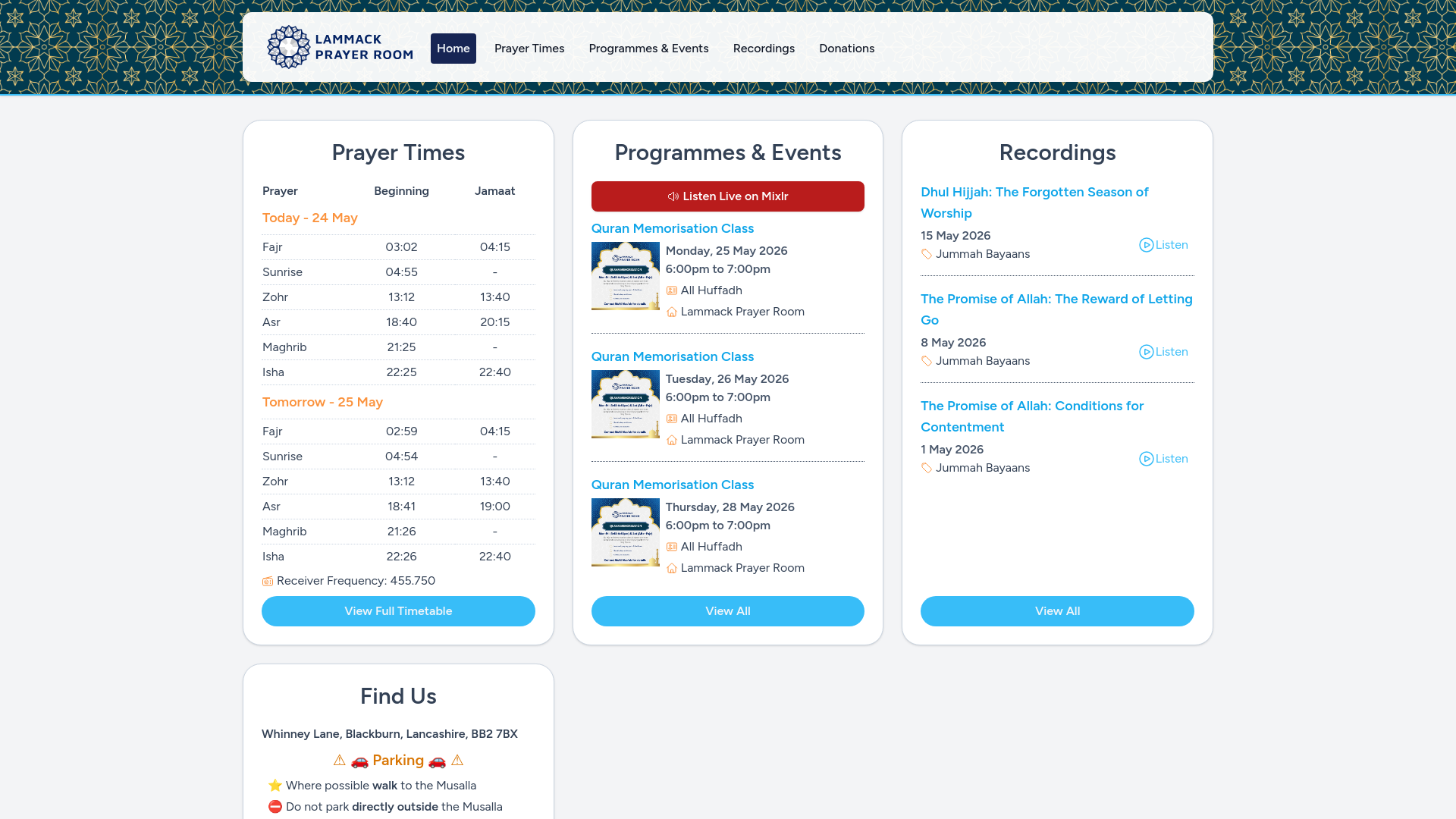 Website screenshot