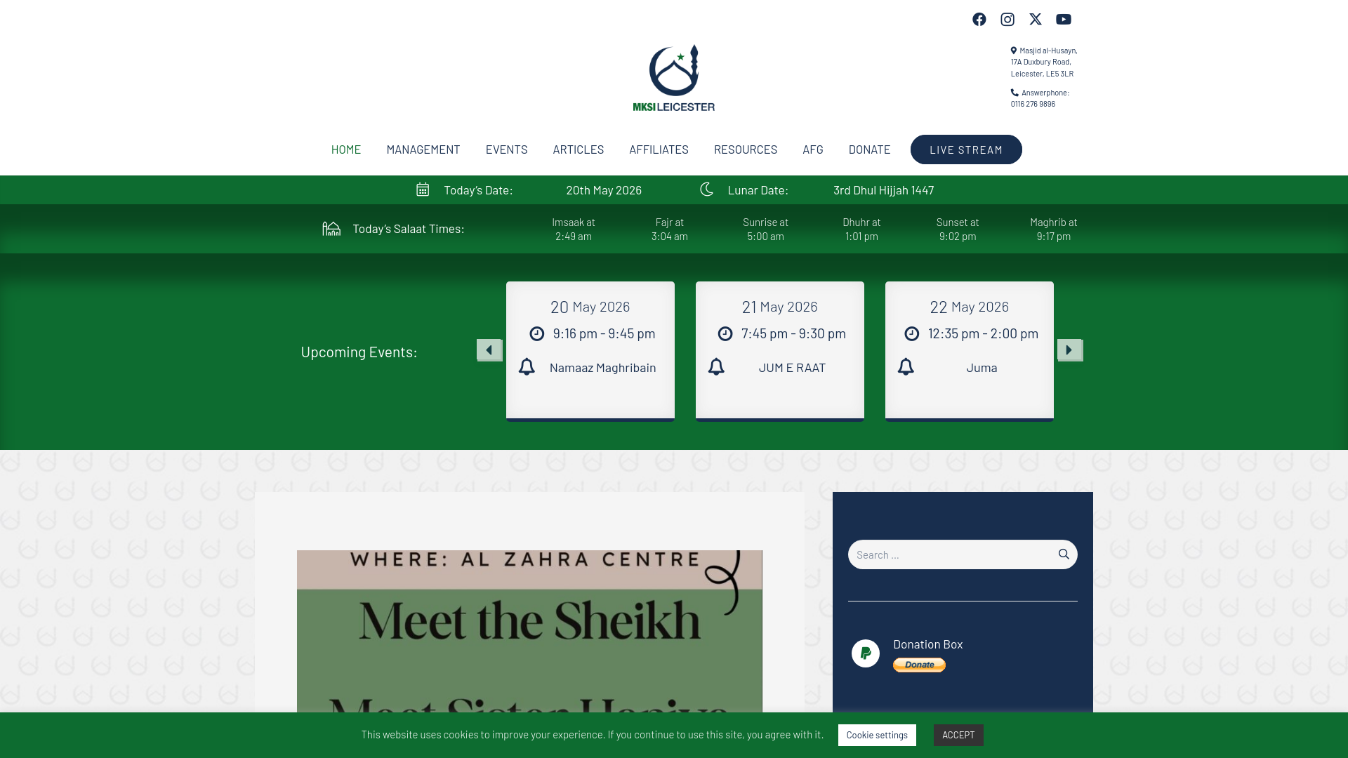 Website screenshot