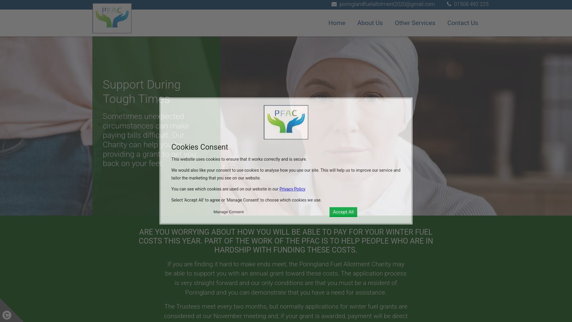 Website screenshot