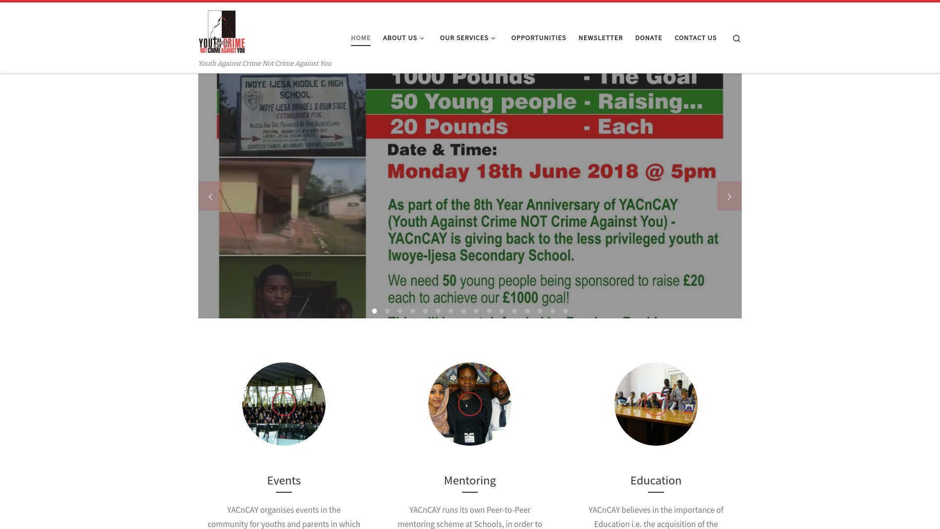 Website screenshot