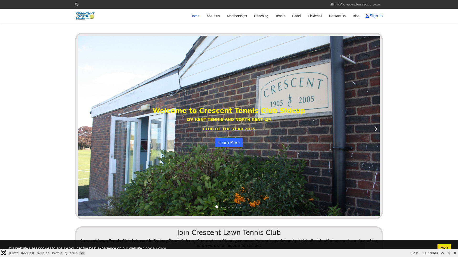 Website screenshot