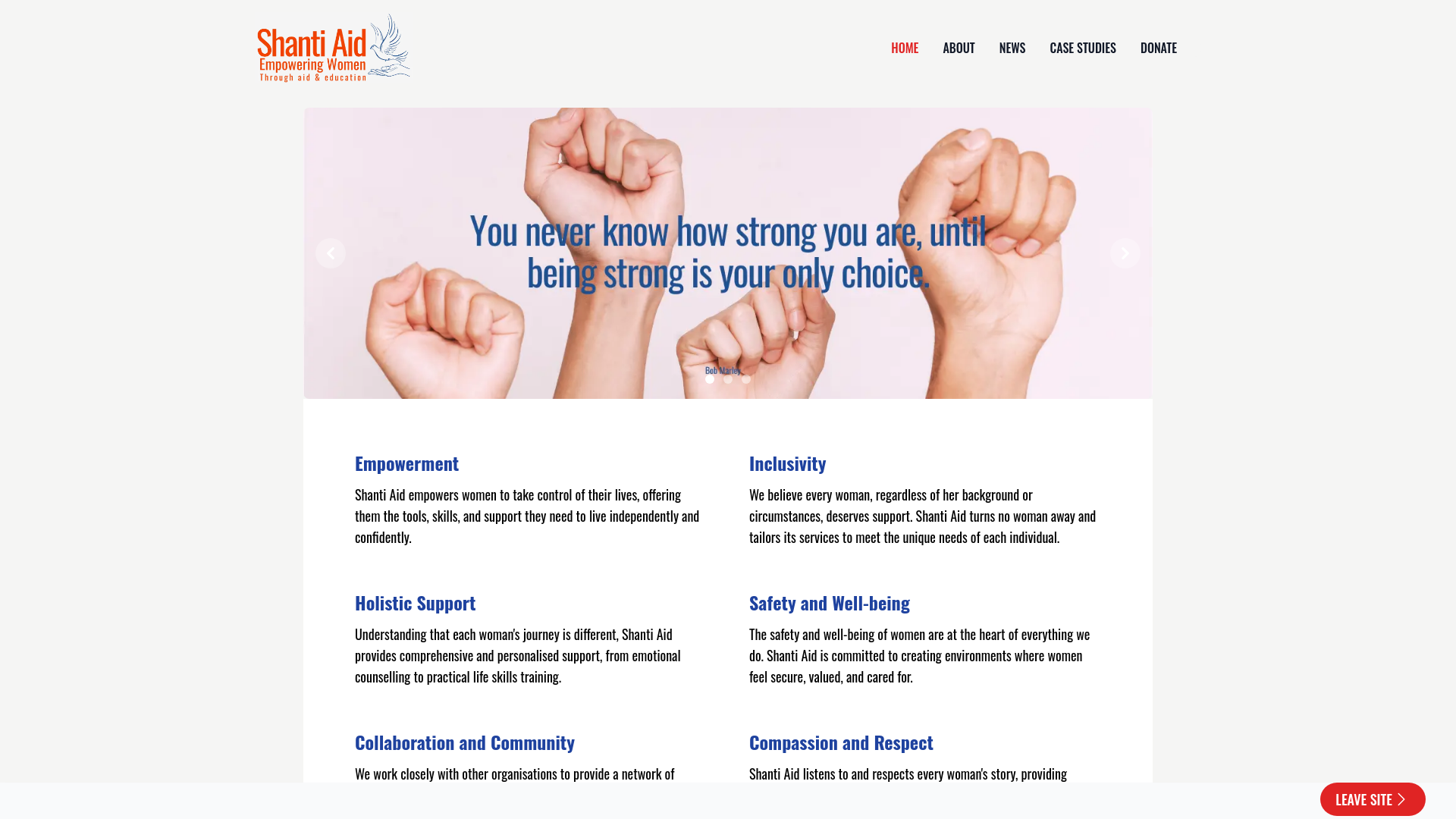 Website screenshot