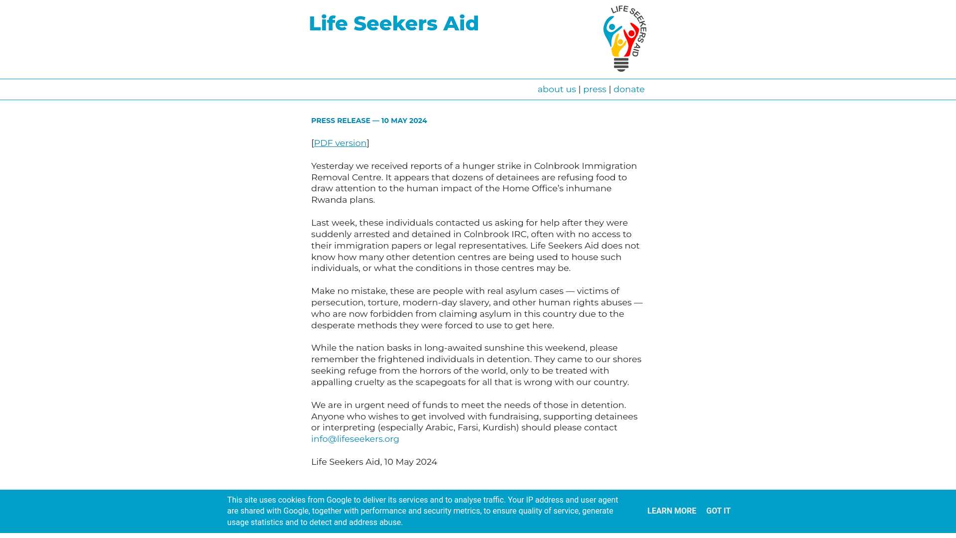 Website screenshot