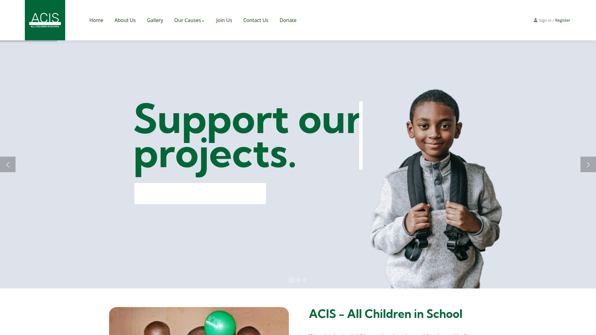 Website screenshot