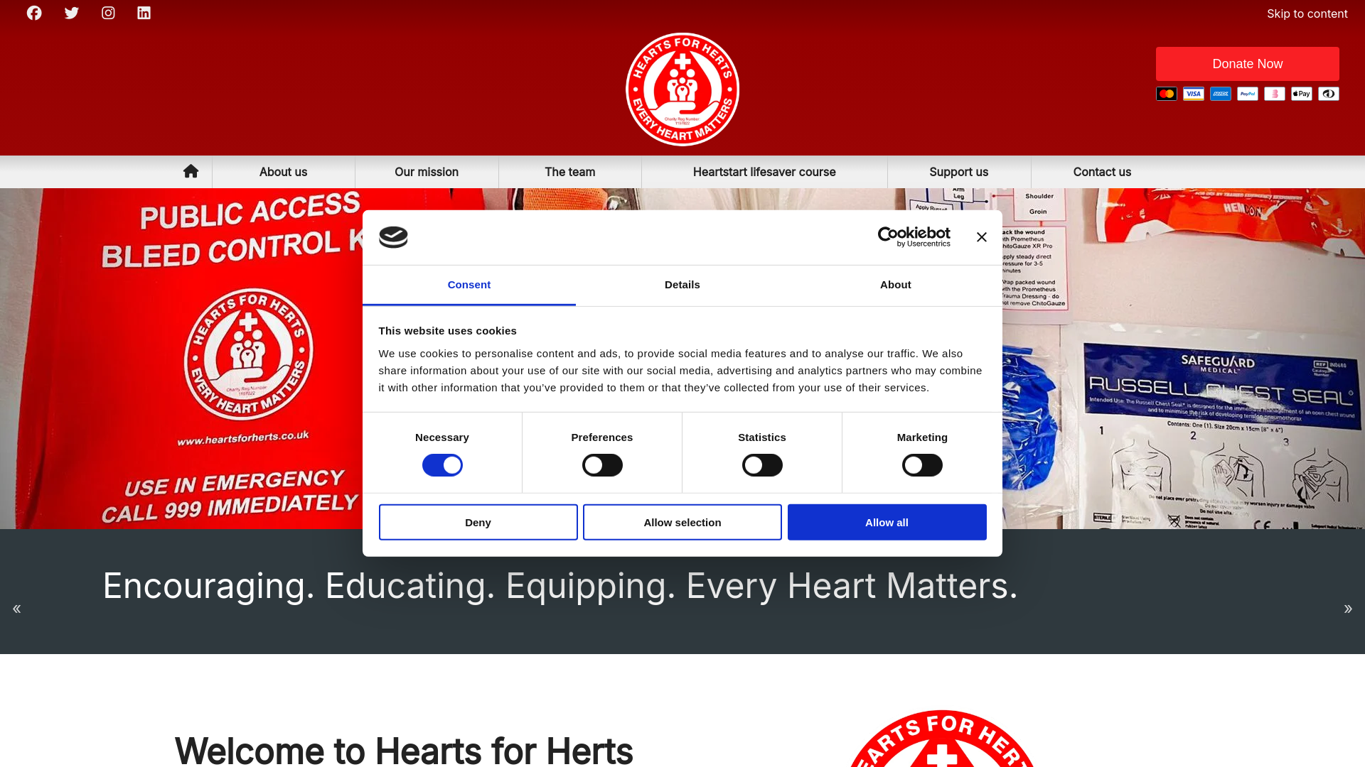 Website screenshot