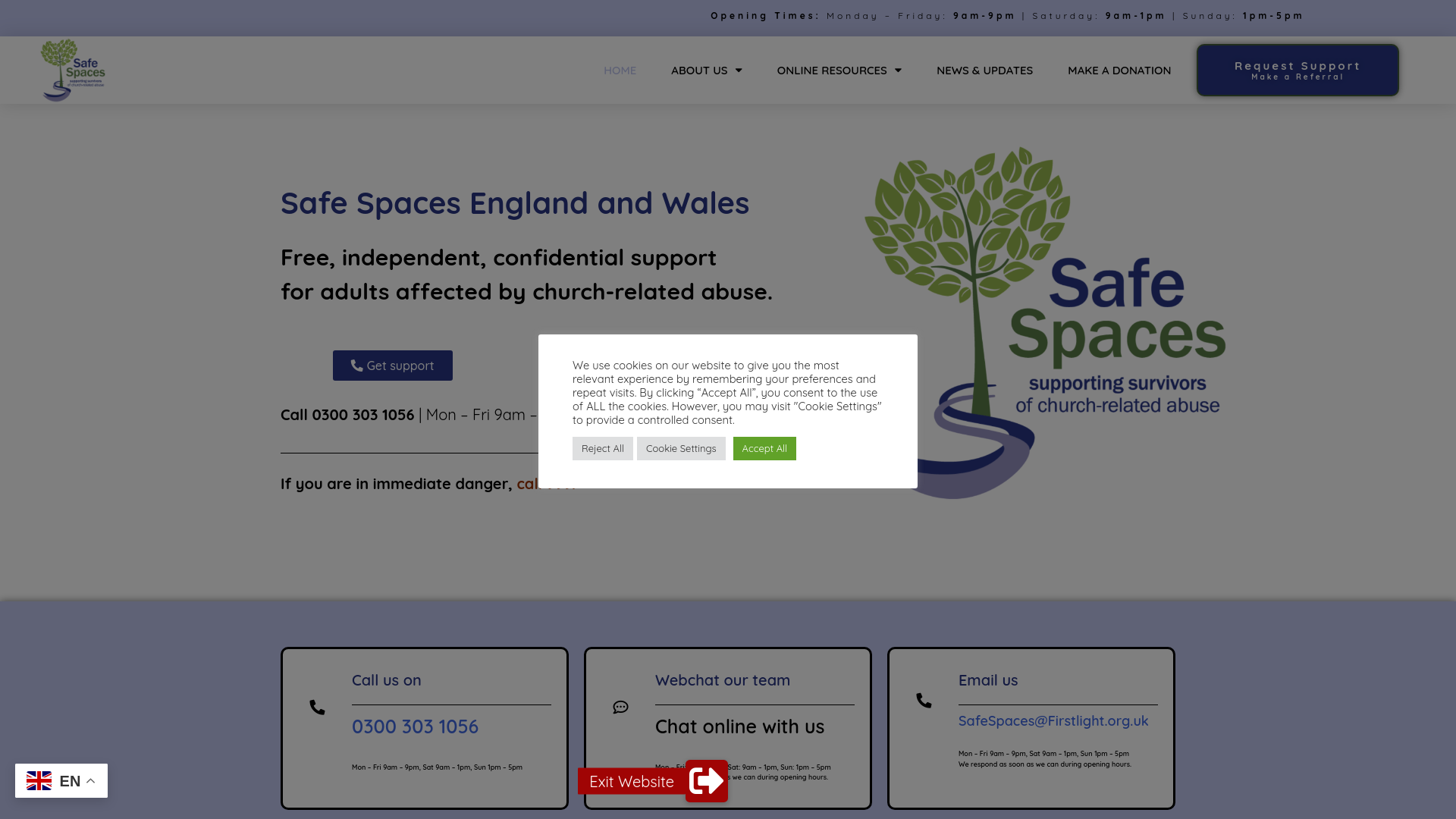 Website screenshot