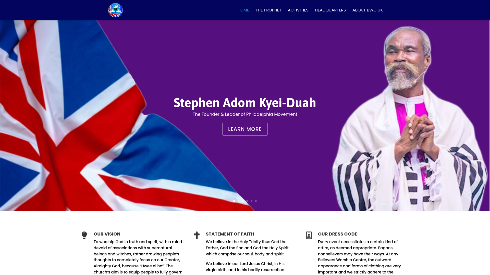 Website screenshot