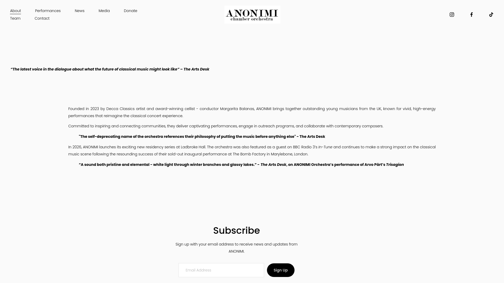 Website screenshot