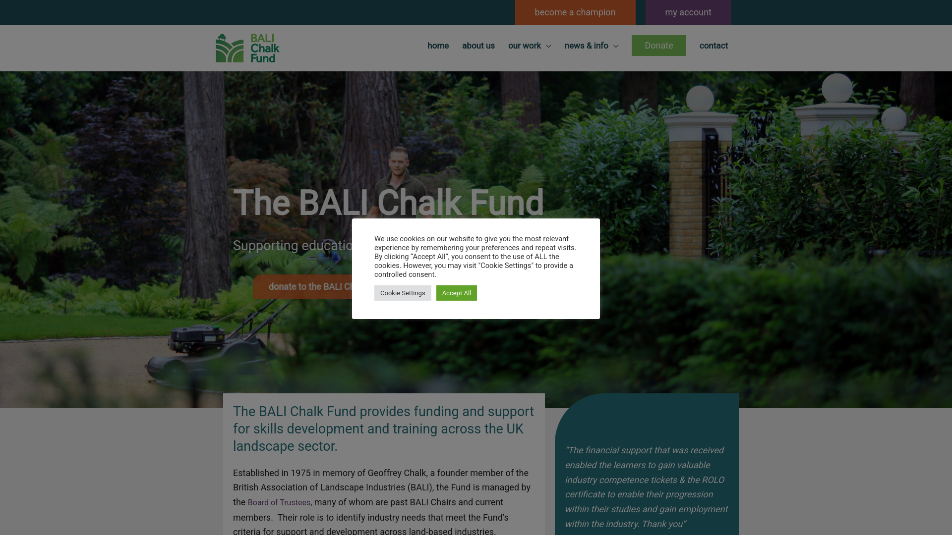 Website screenshot