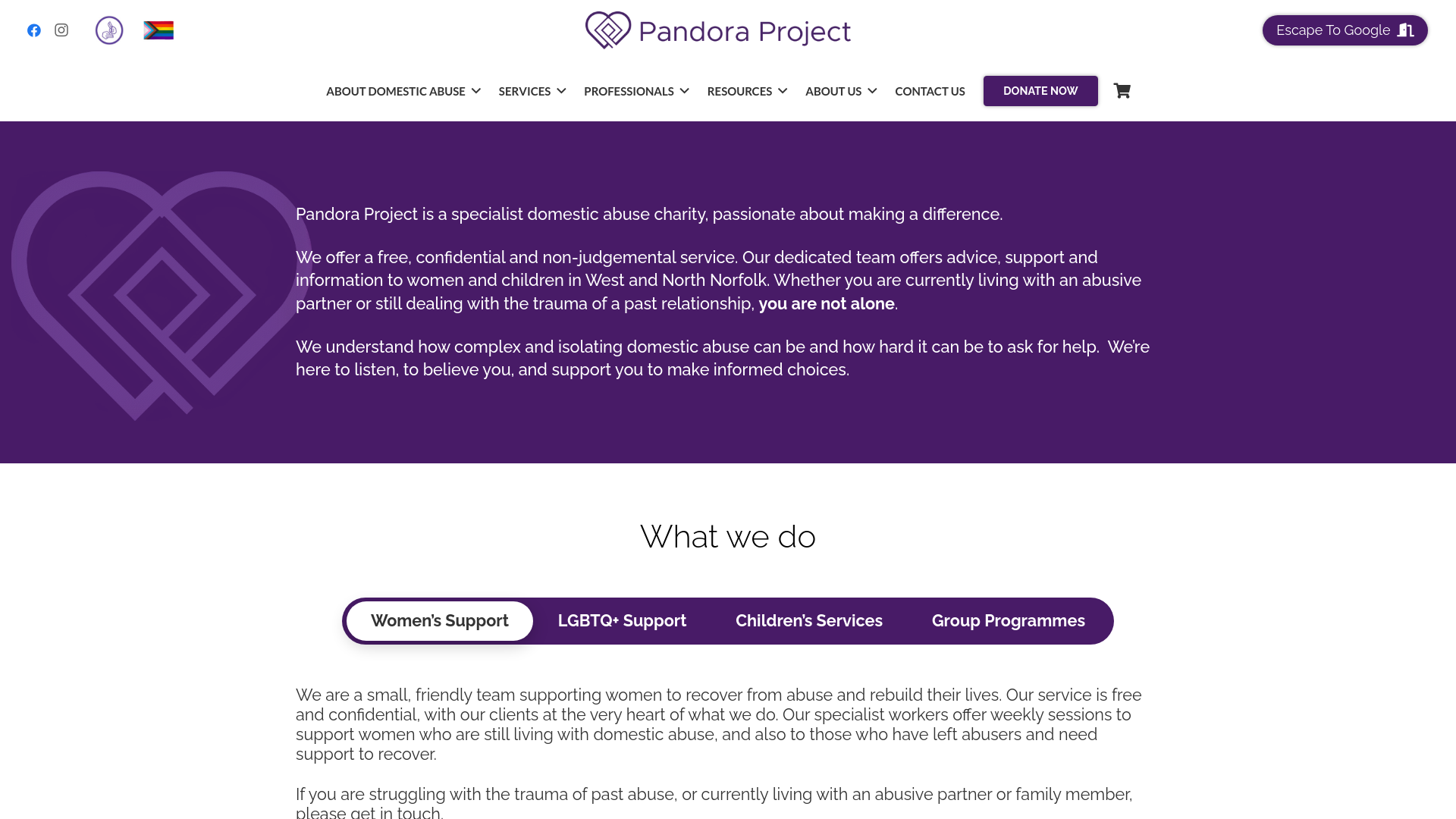 Website screenshot