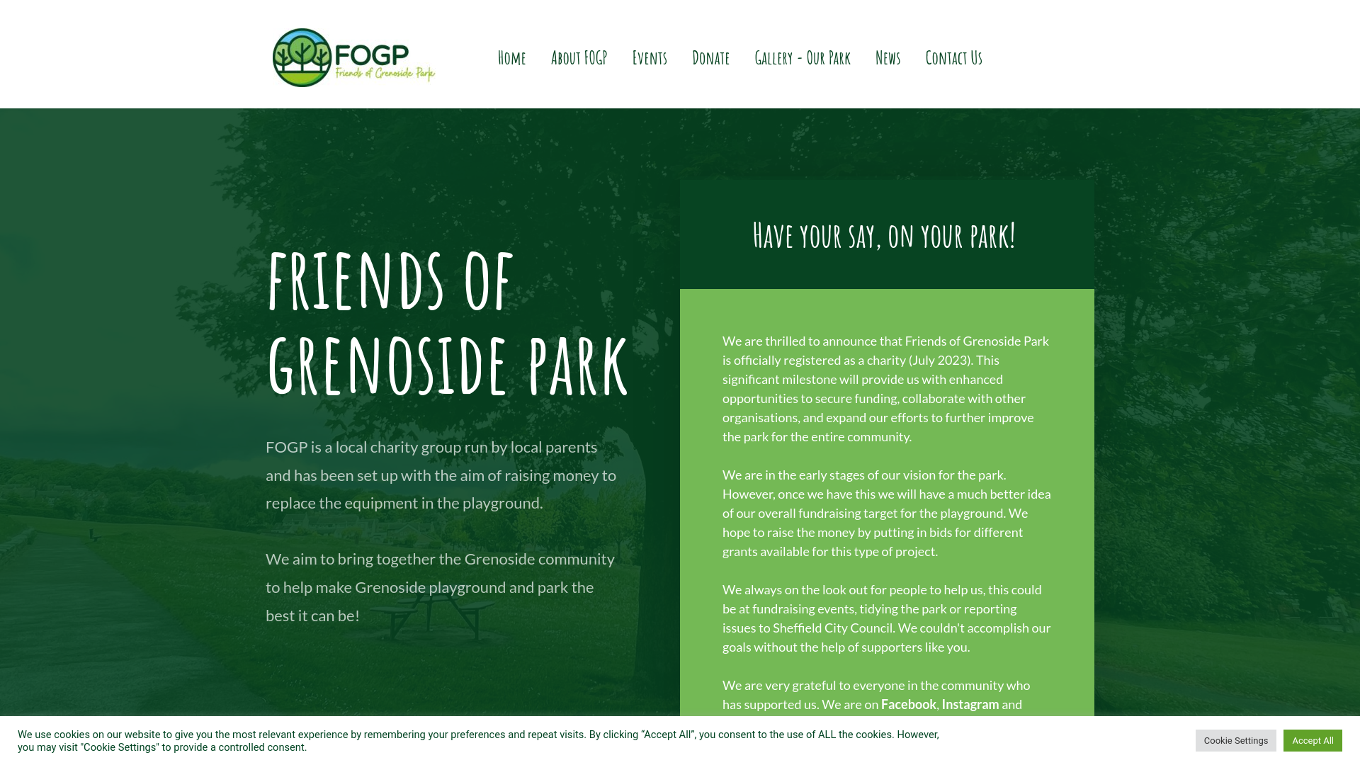 Website screenshot