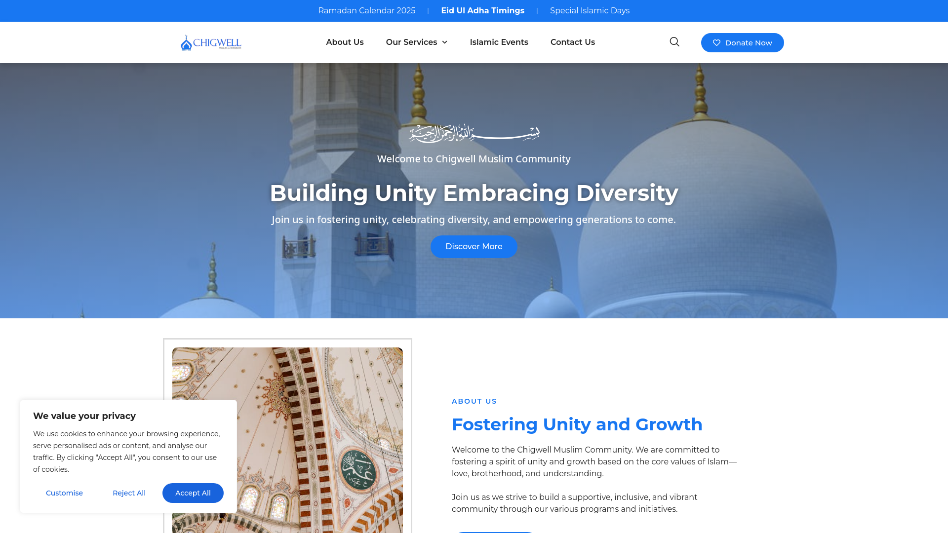 Website screenshot