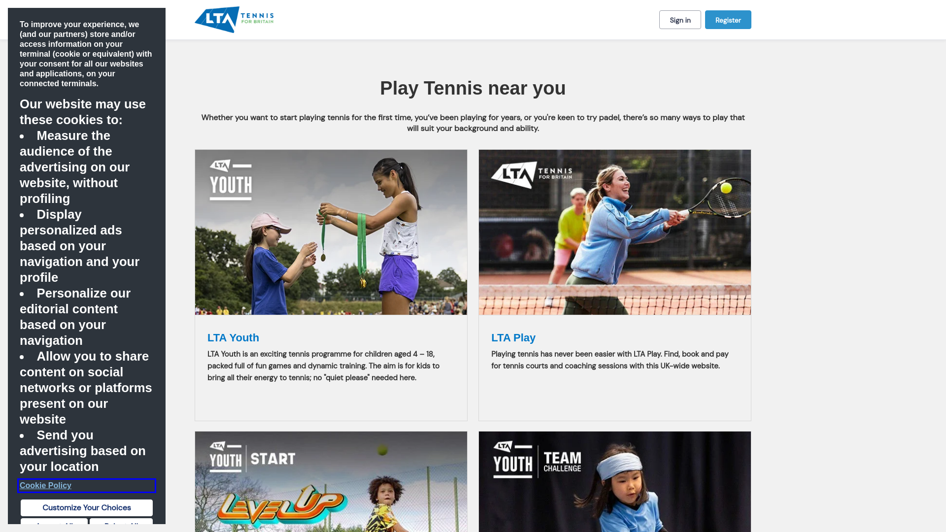 Website screenshot