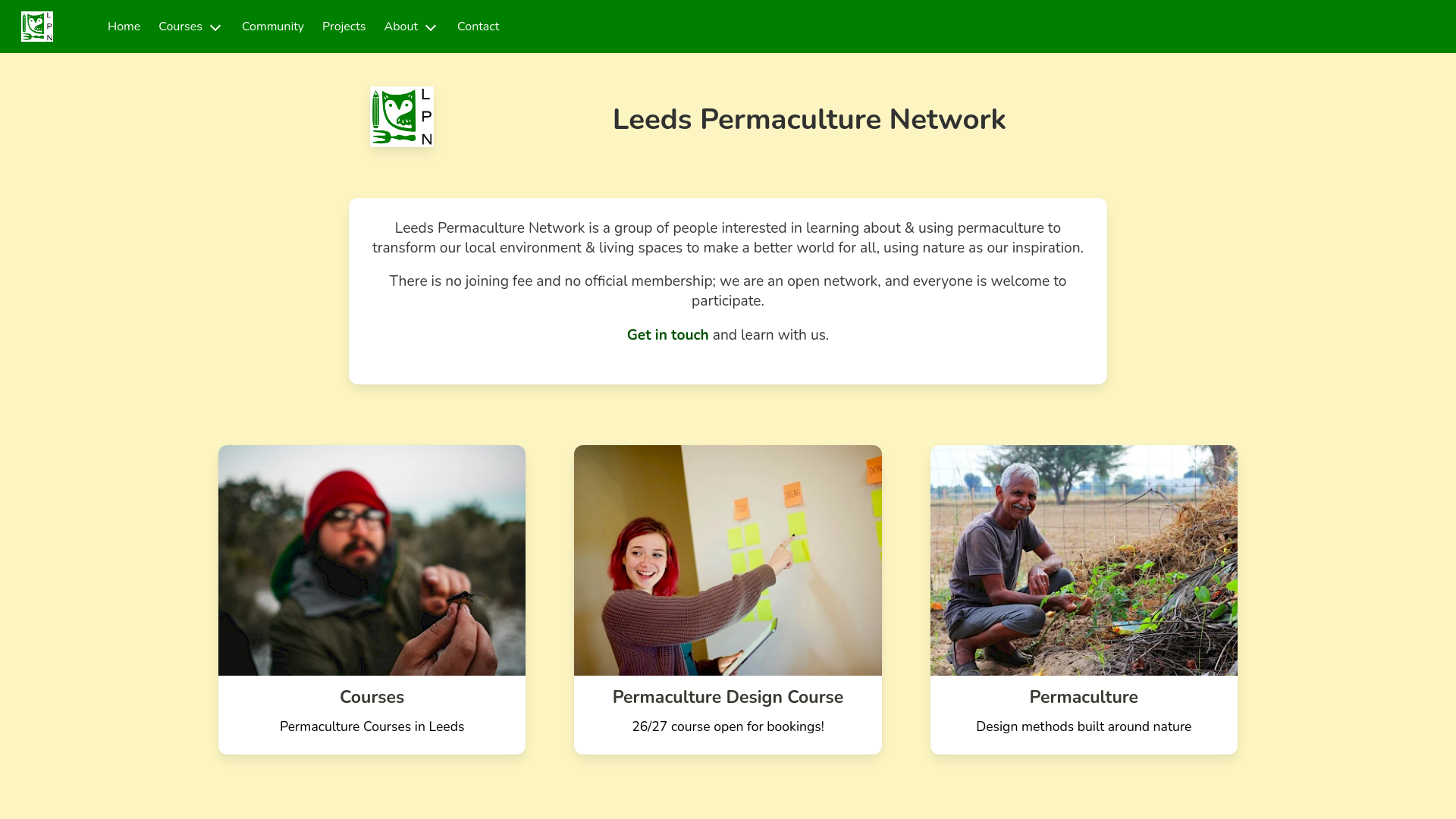 Website screenshot