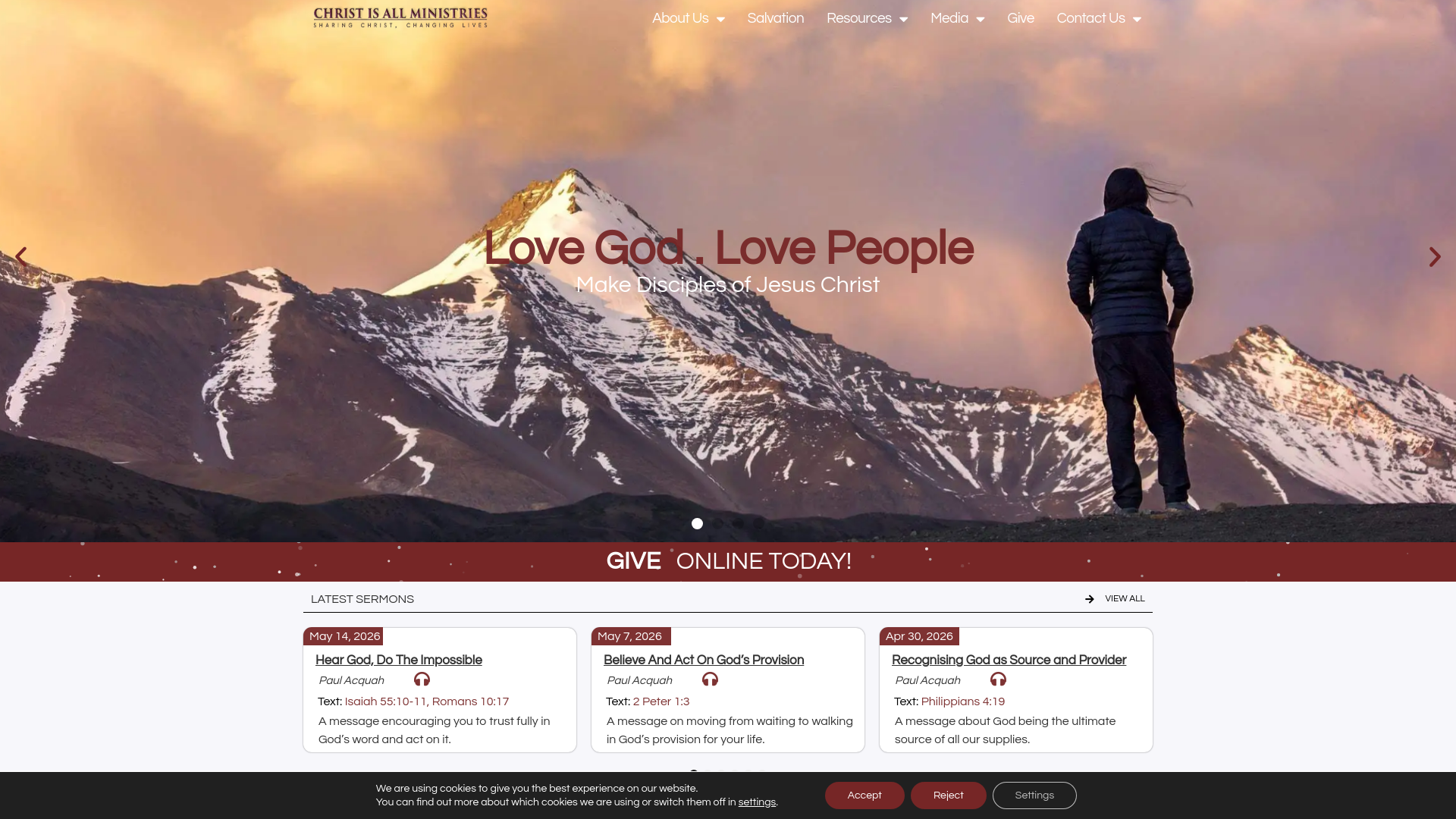Website screenshot