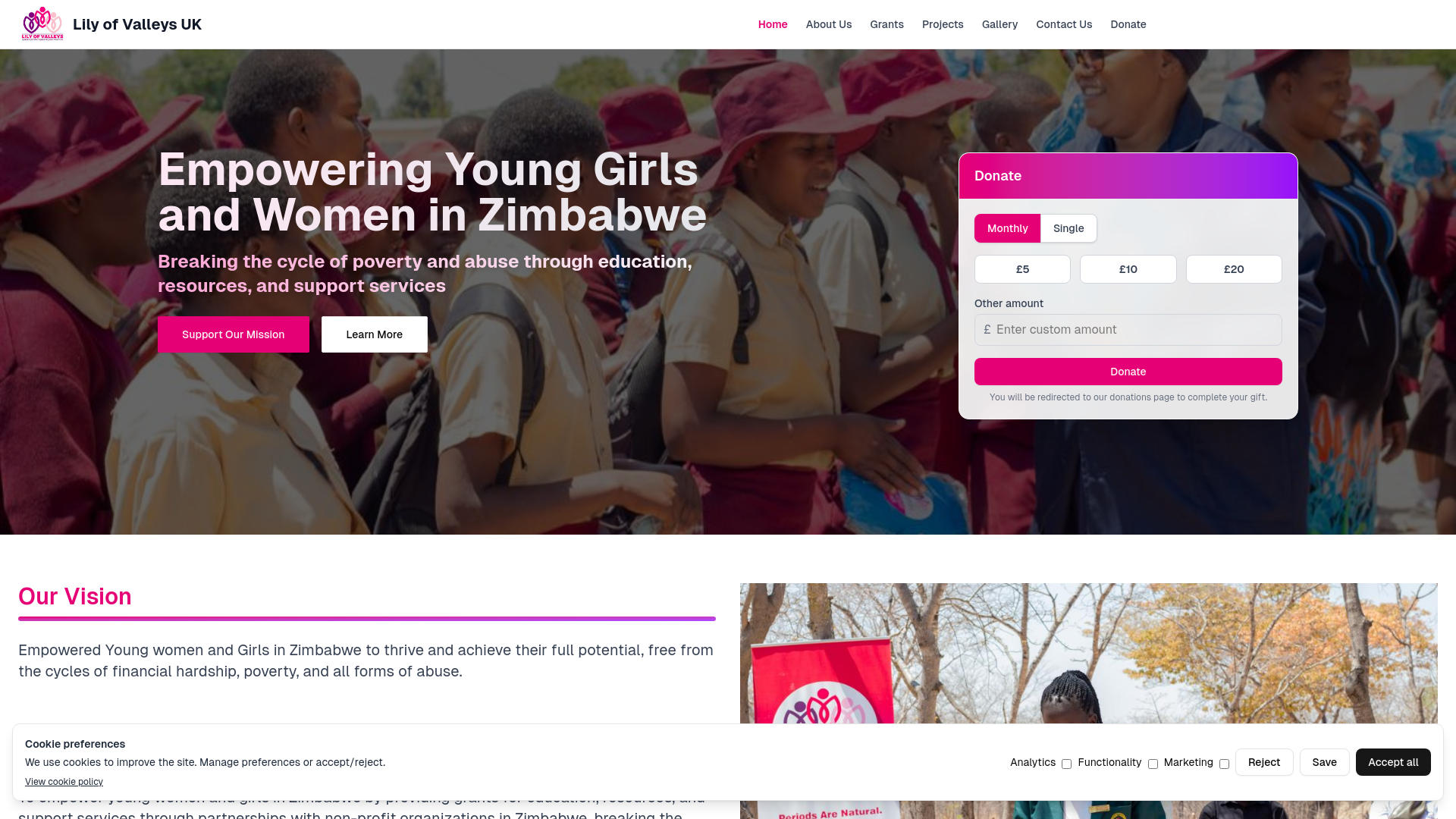 Website screenshot