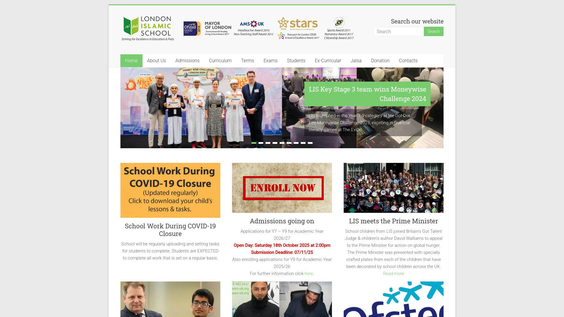 Website screenshot