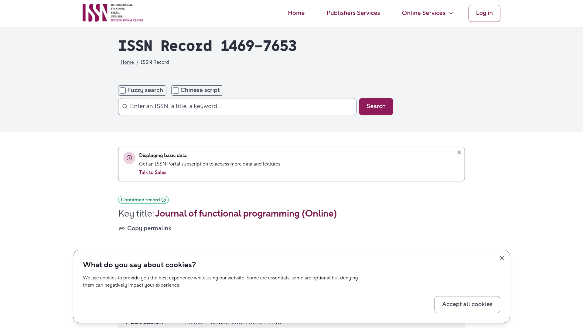 Website screenshot