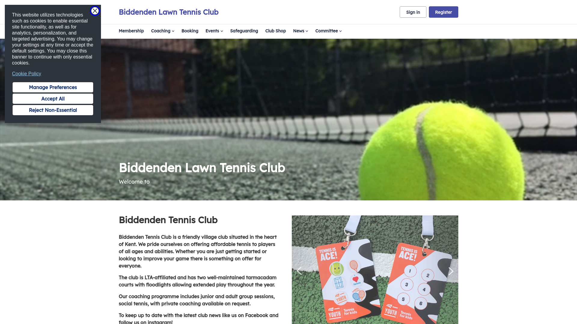 Website screenshot