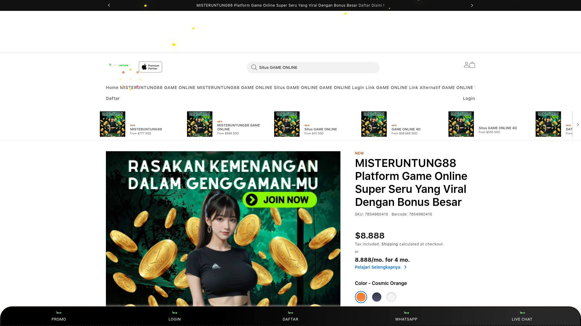 Website screenshot