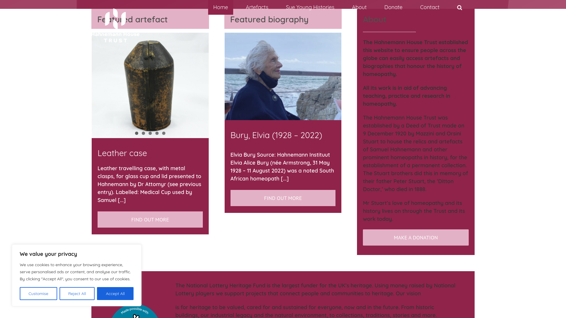 Website screenshot