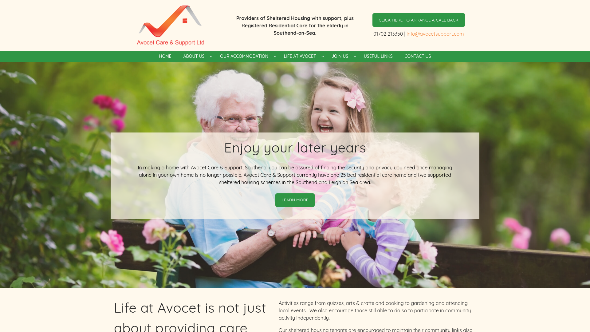 Website screenshot