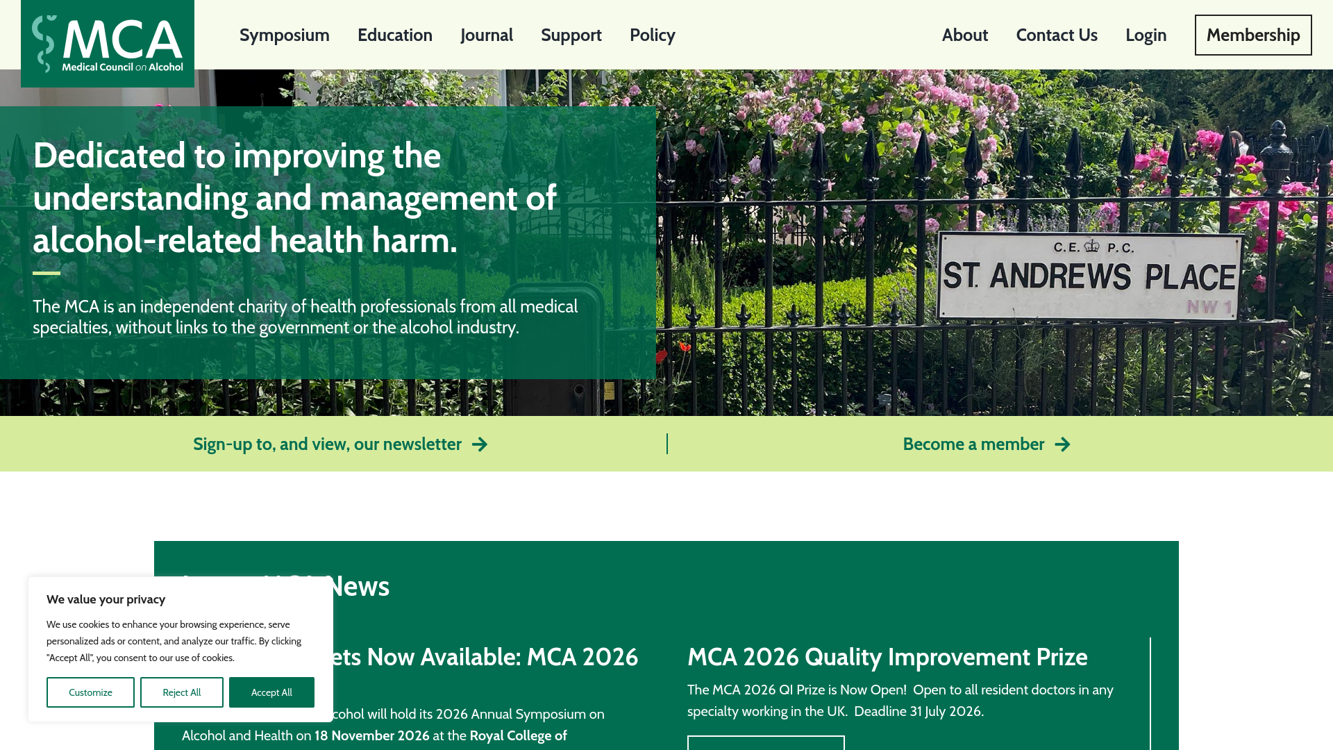 Website screenshot