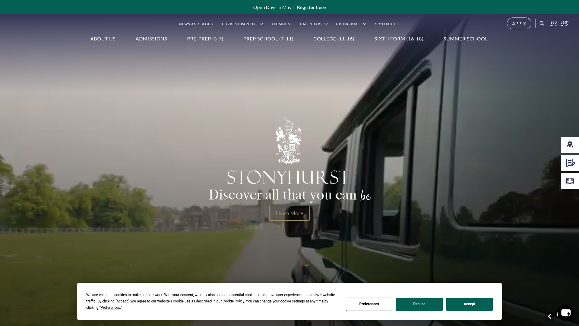 Website screenshot