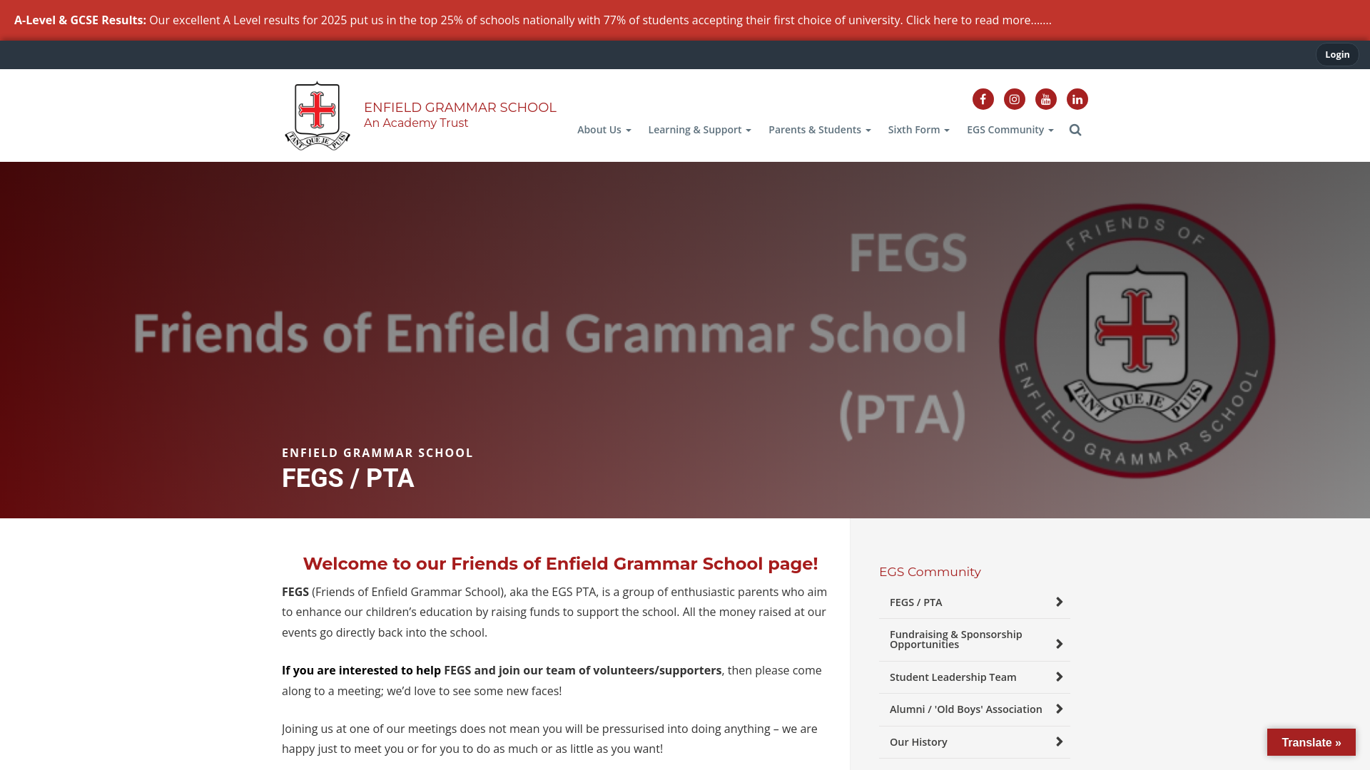 Website screenshot