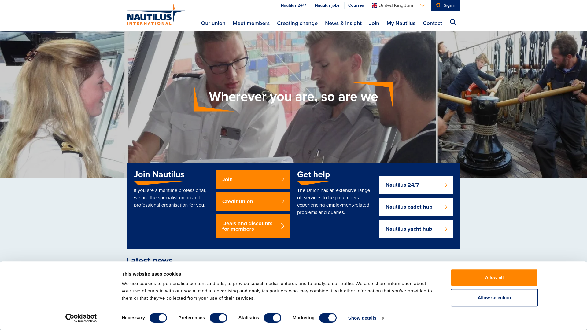 Website screenshot
