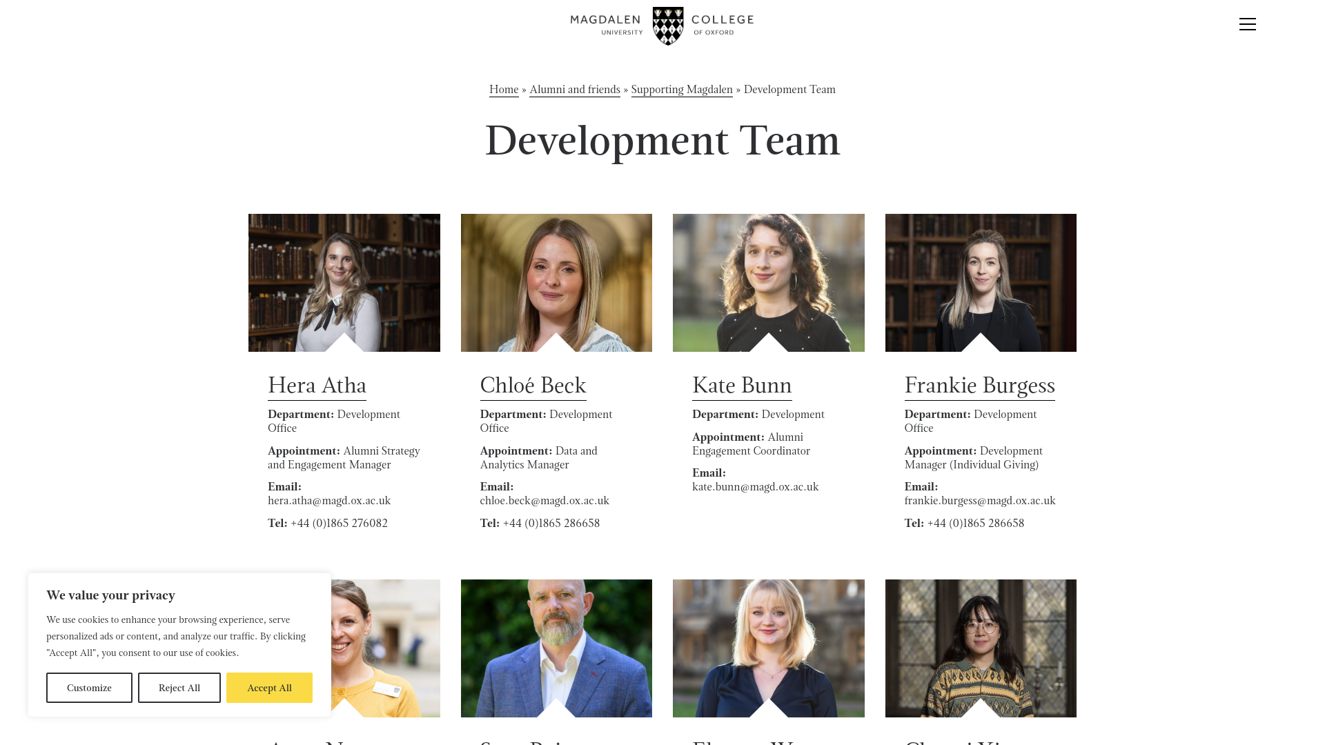 Website screenshot