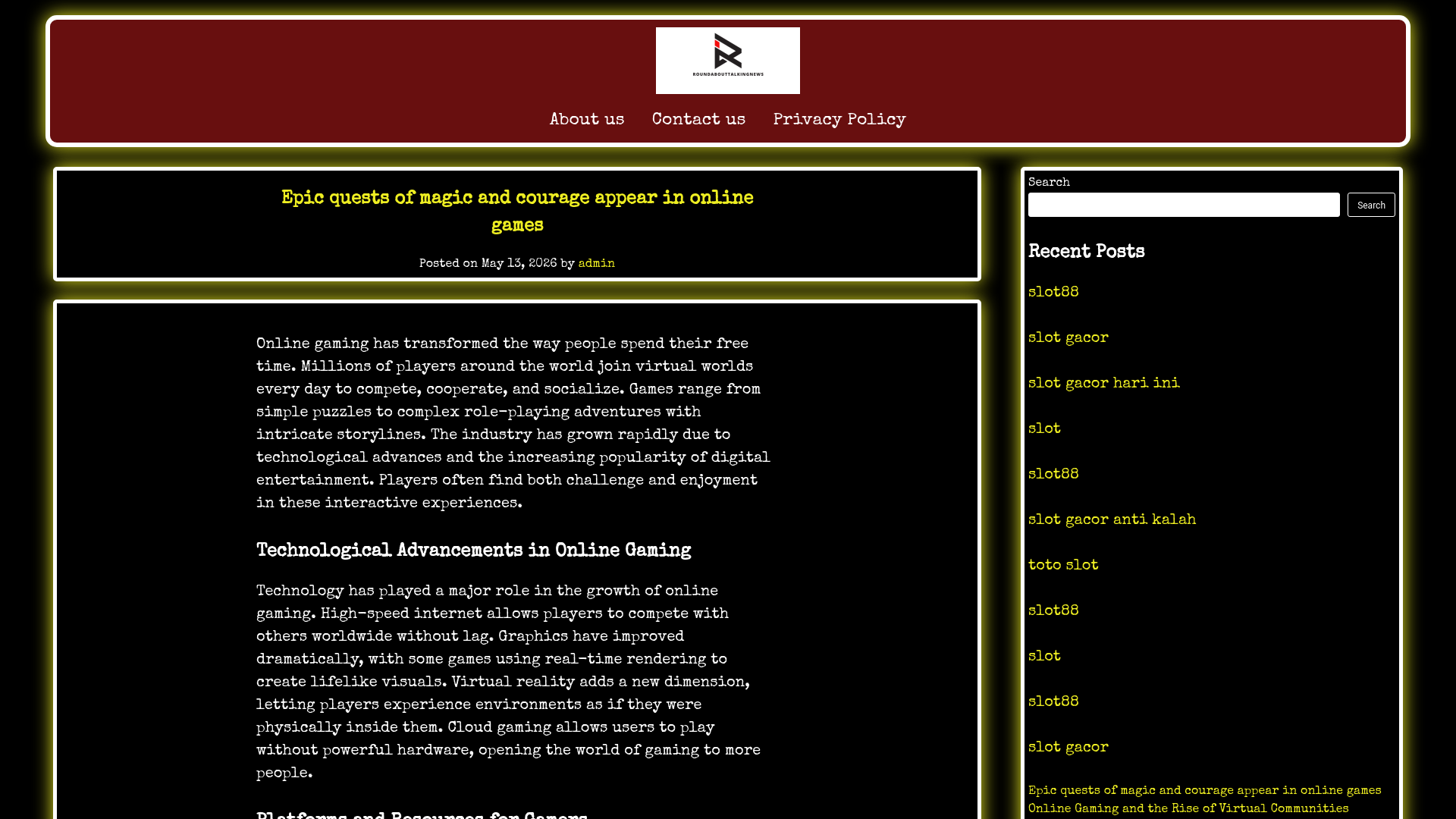 Website screenshot