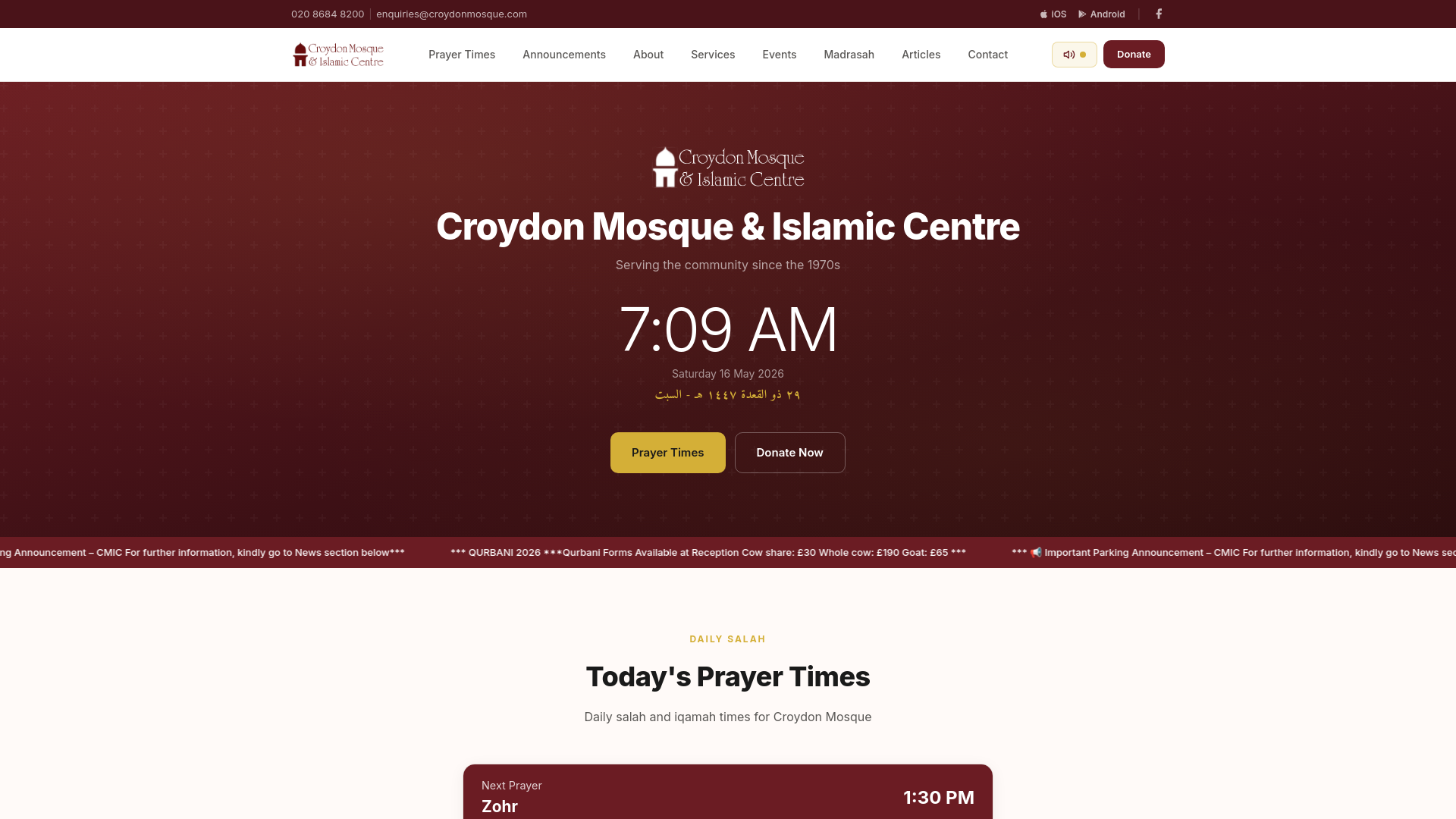 Website screenshot