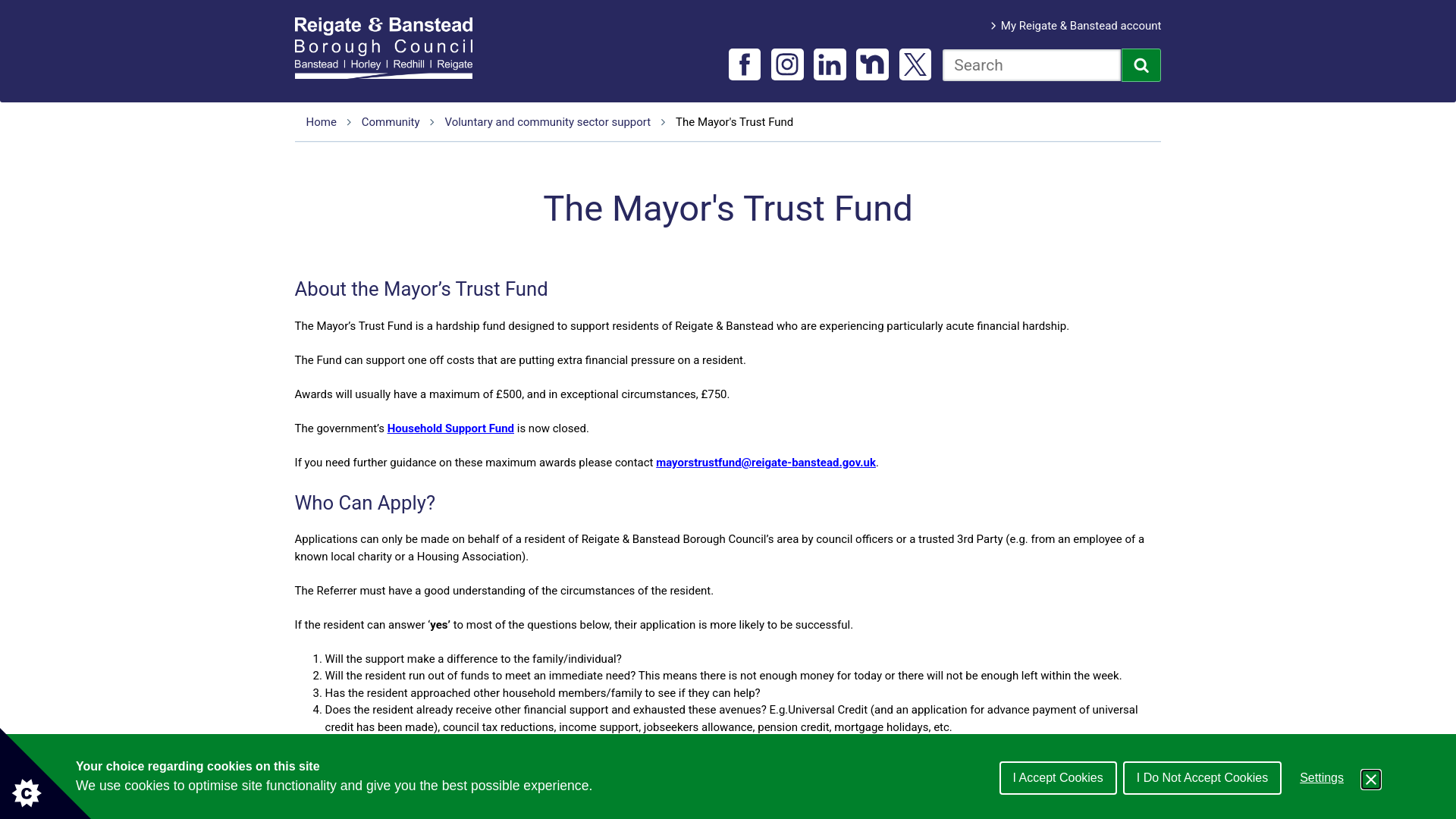 Website screenshot