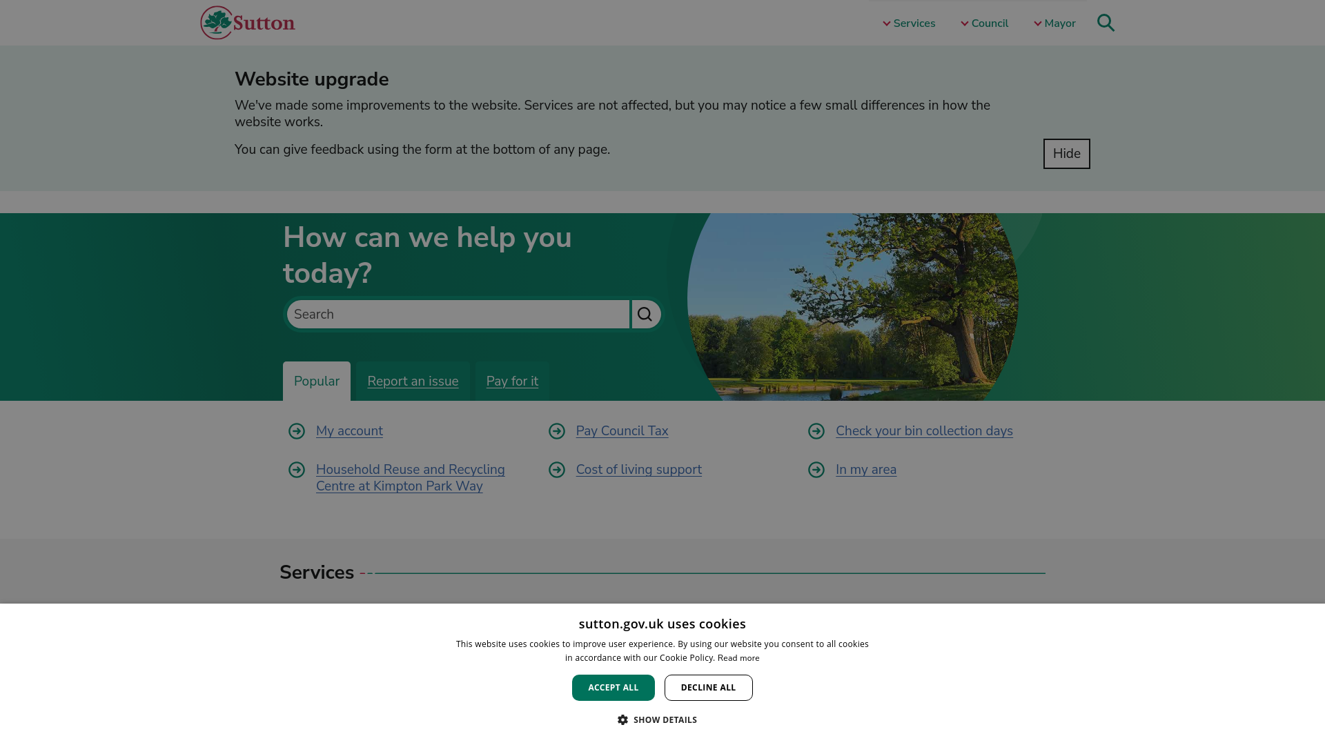 Website screenshot