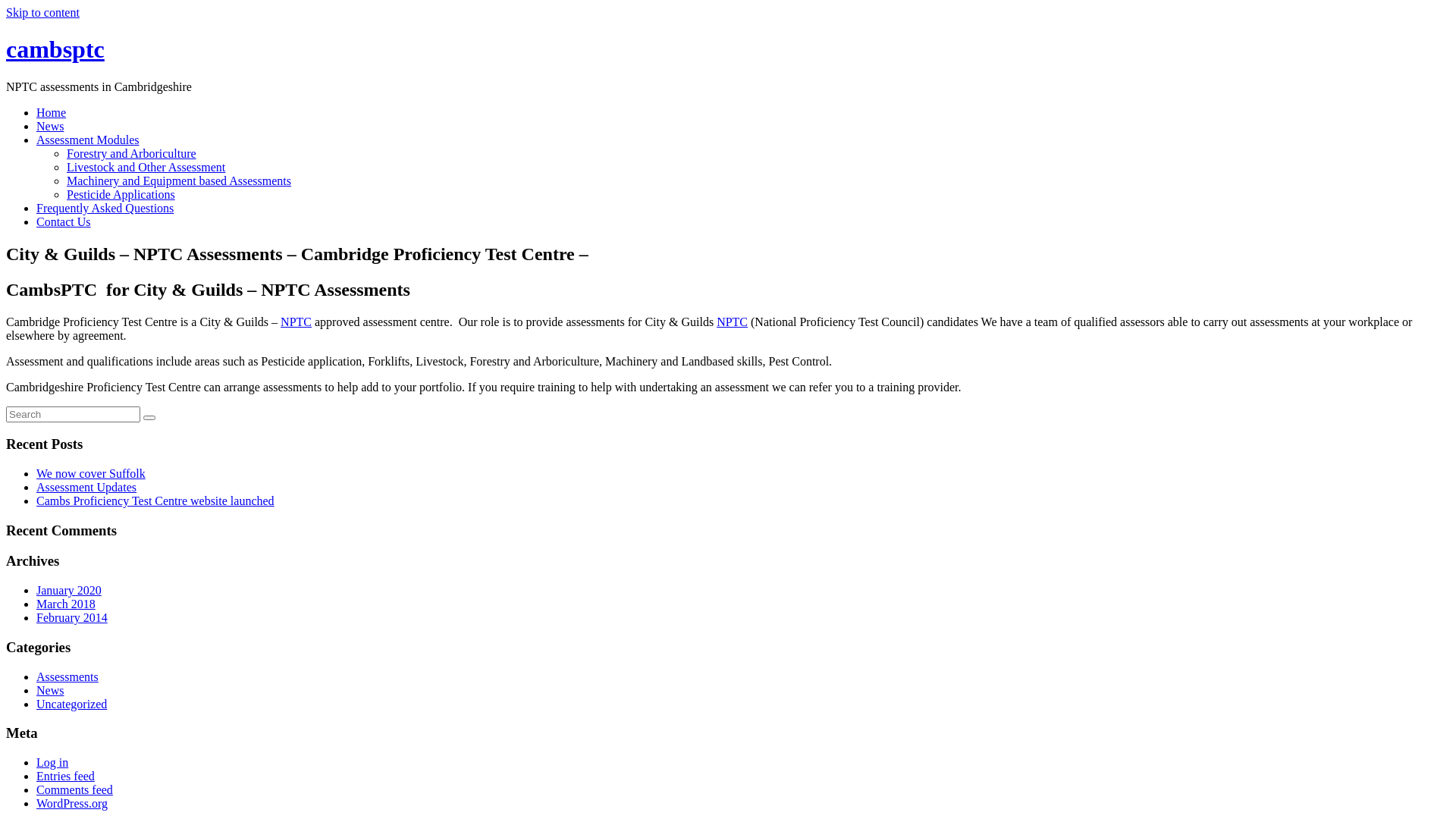 Website screenshot