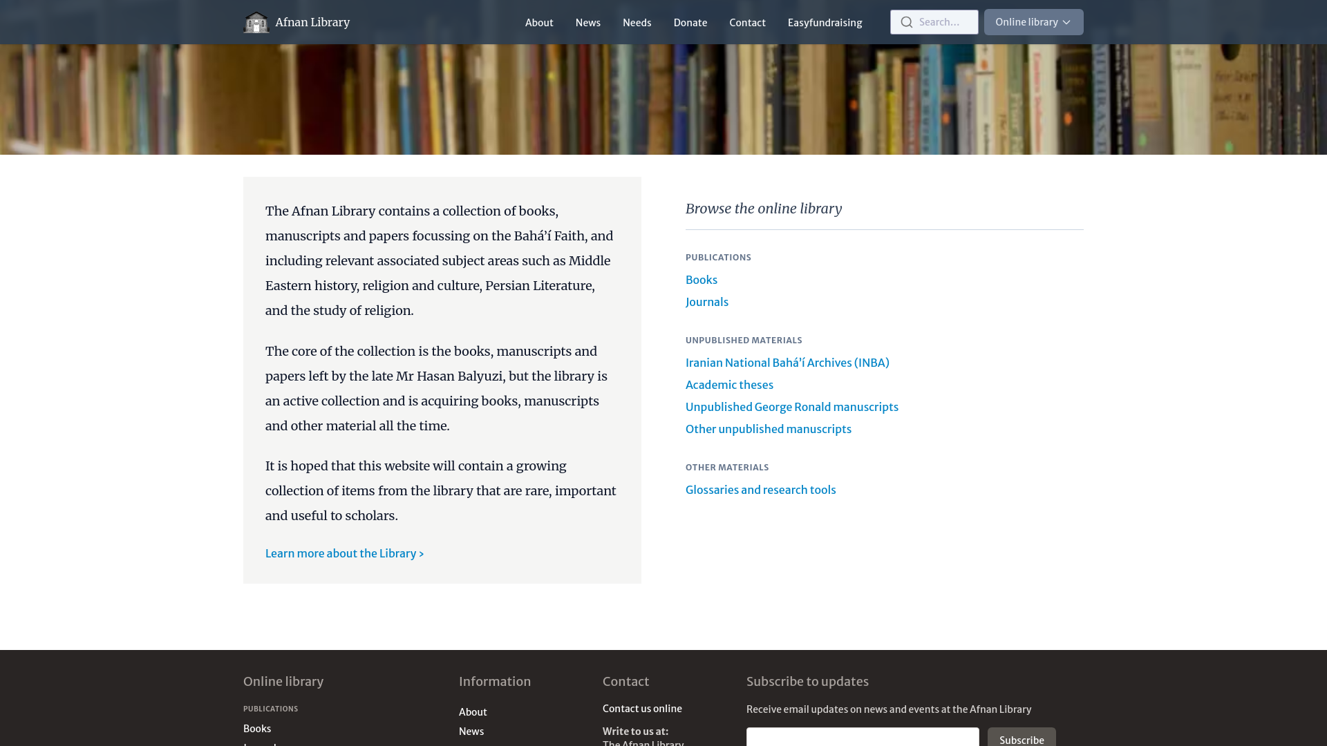 Website screenshot