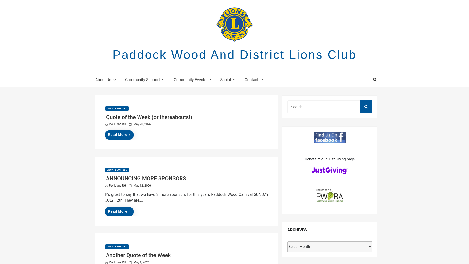 Website screenshot