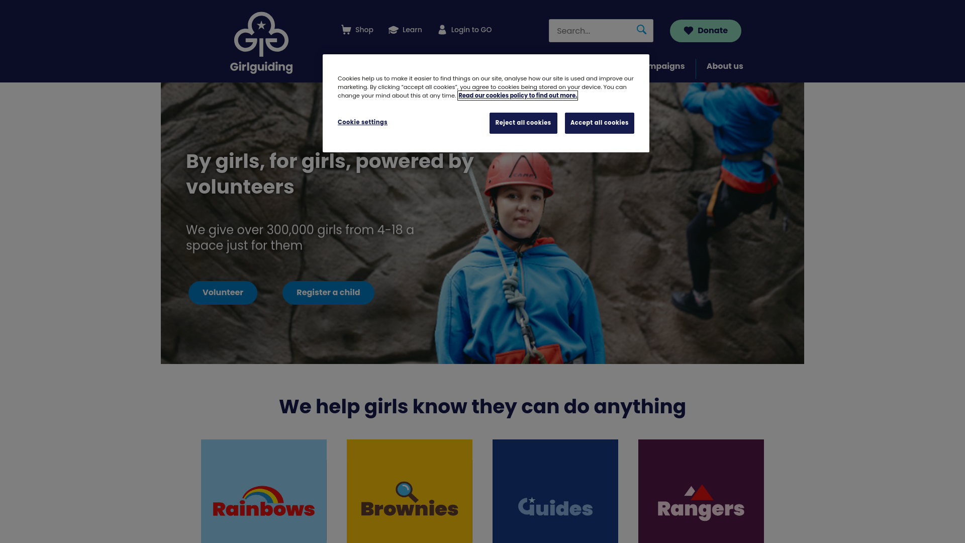 Website screenshot