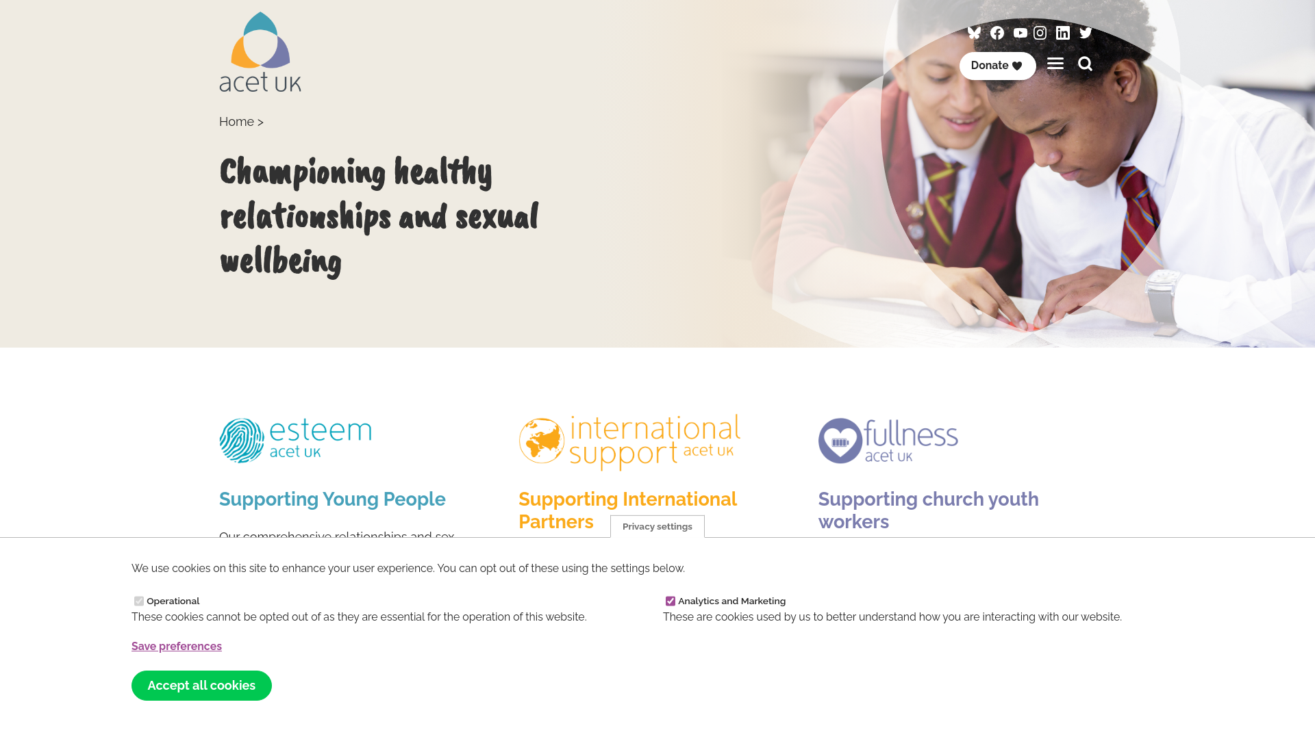 Website screenshot