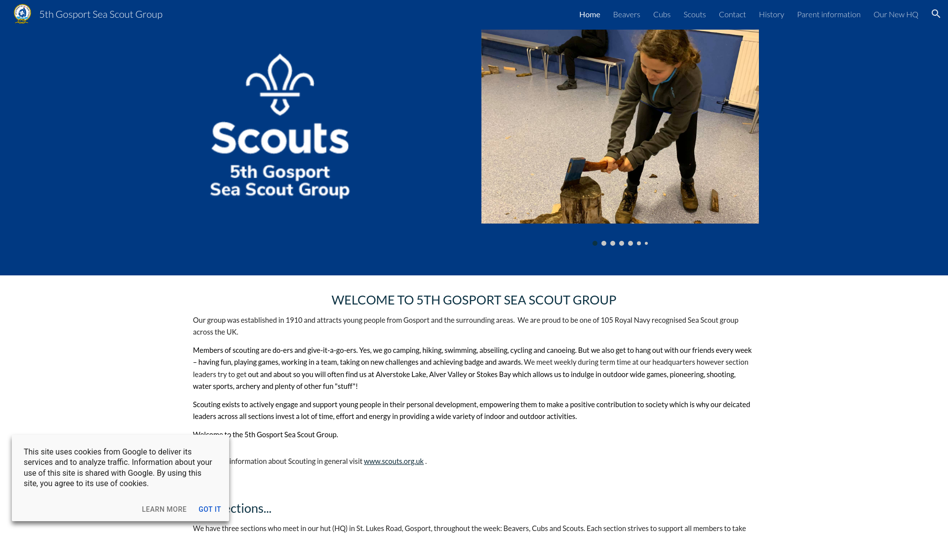 Website screenshot