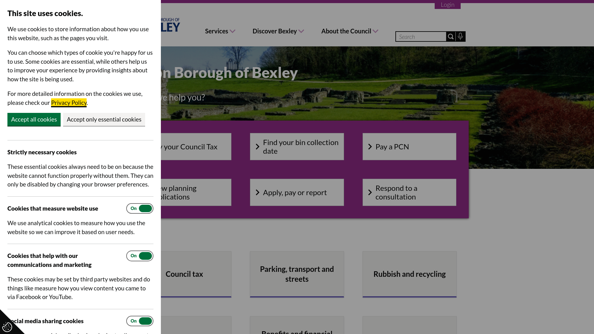 Website screenshot