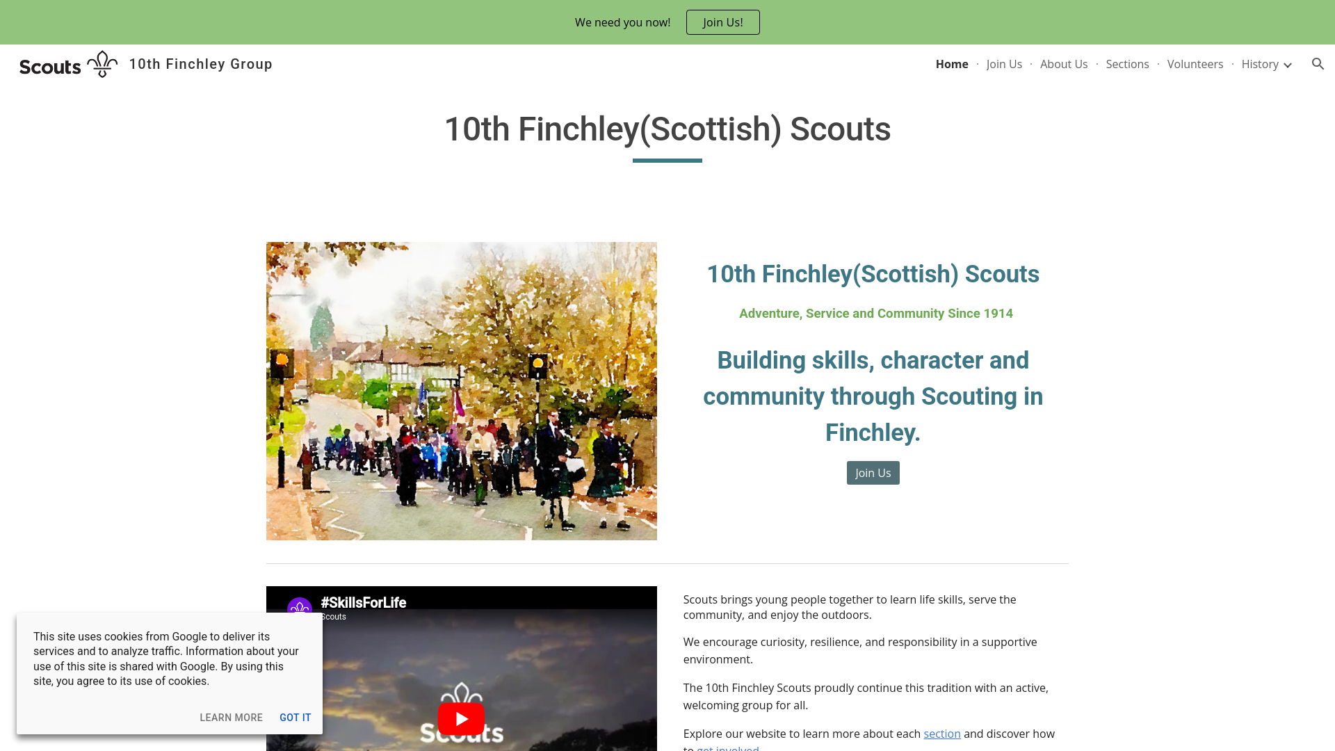 Website screenshot