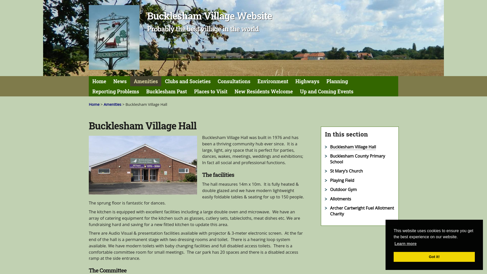 Website screenshot