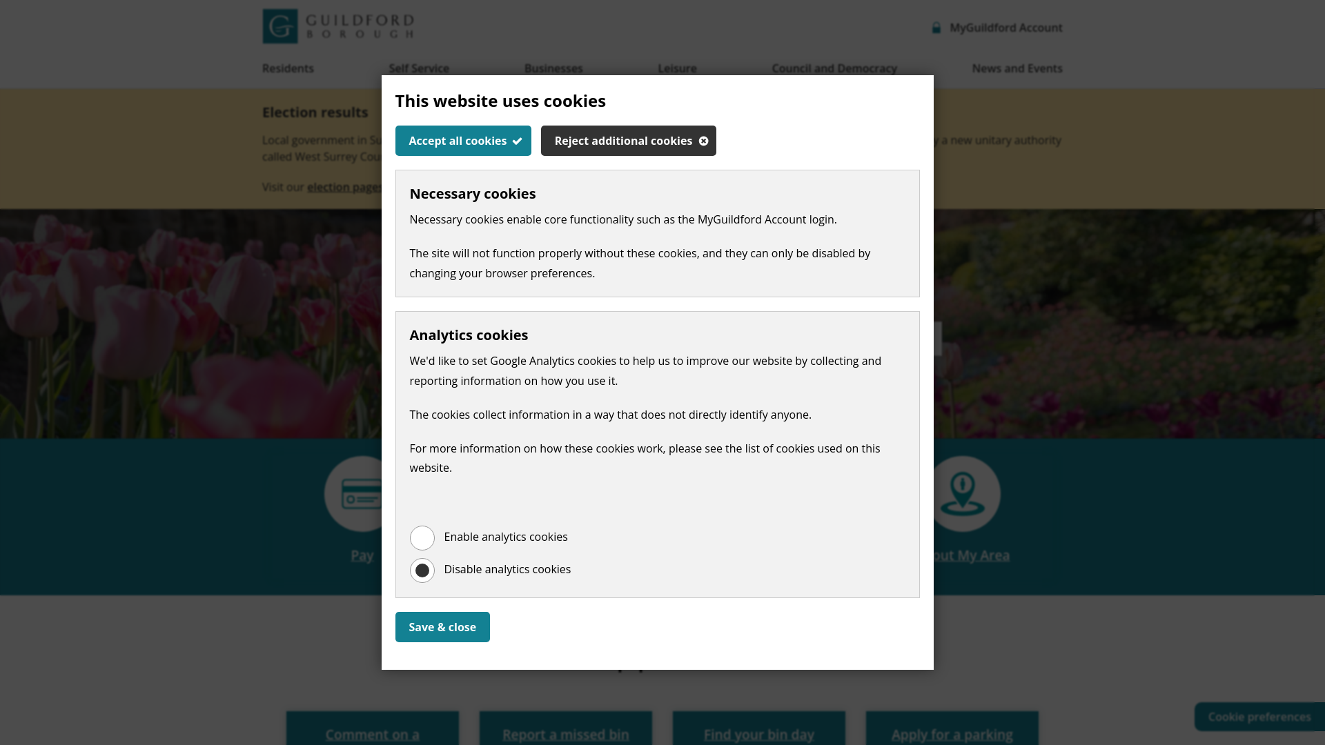 Website screenshot